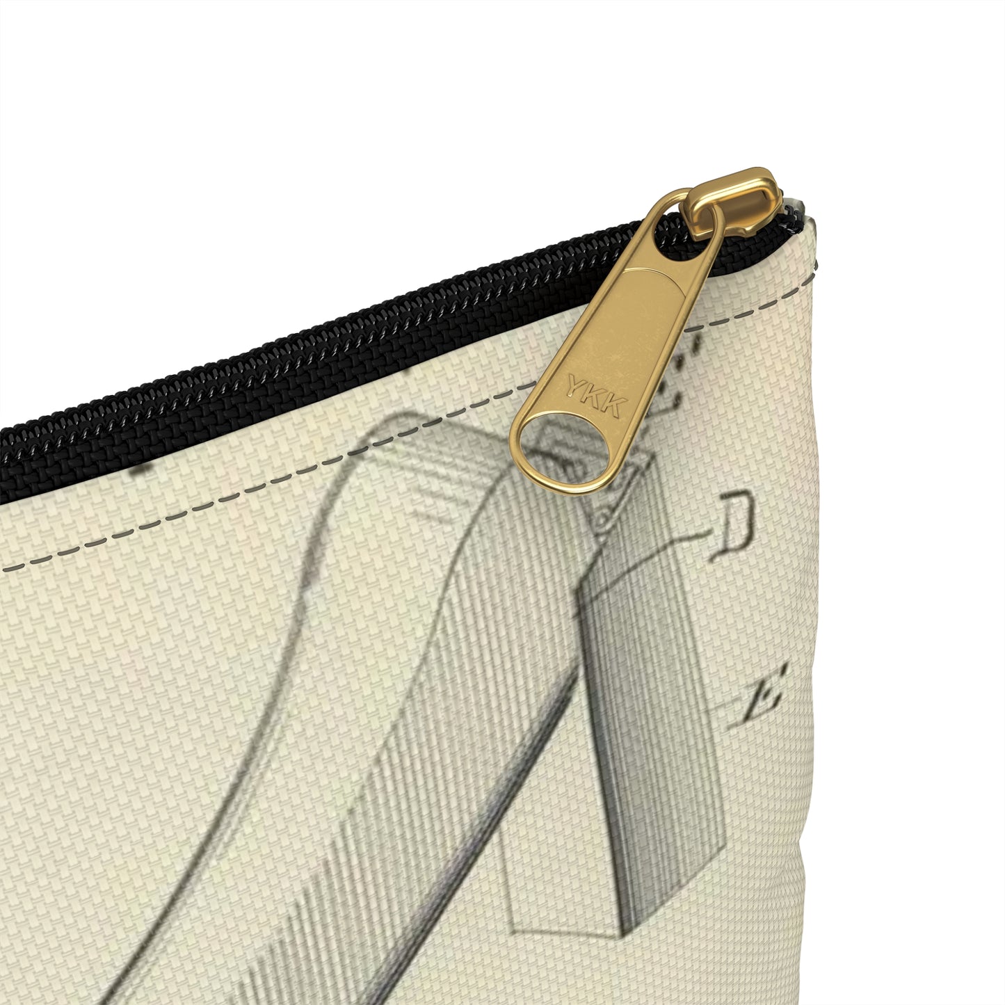 Patent drawing - for S. Boone's Ironing Board Public domain  image Large Organizer Pouch with Black Zipper