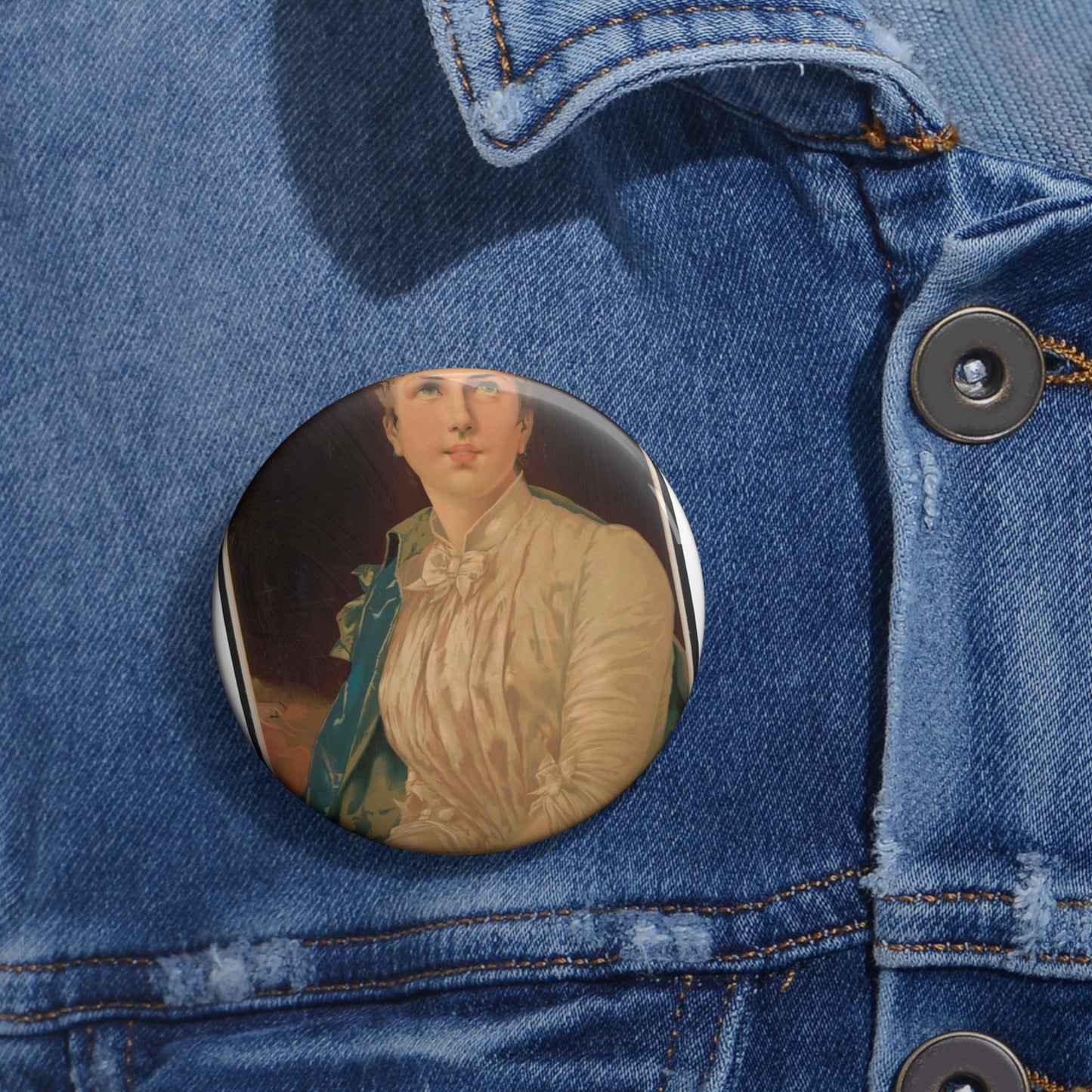 Devotion - Print, Library of Congress collection Pin Buttons with Crisp Design