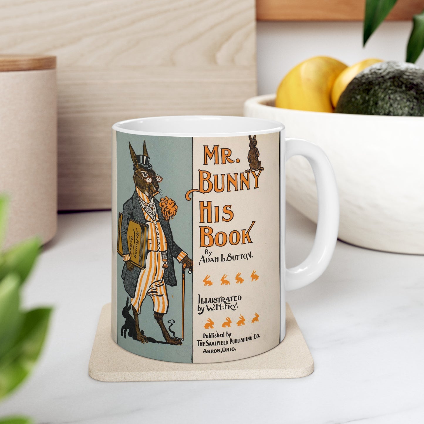 Mr. Bunny, his book by Adam L. Sutton Beautiful Novelty Ceramic Coffee Mug 11oz