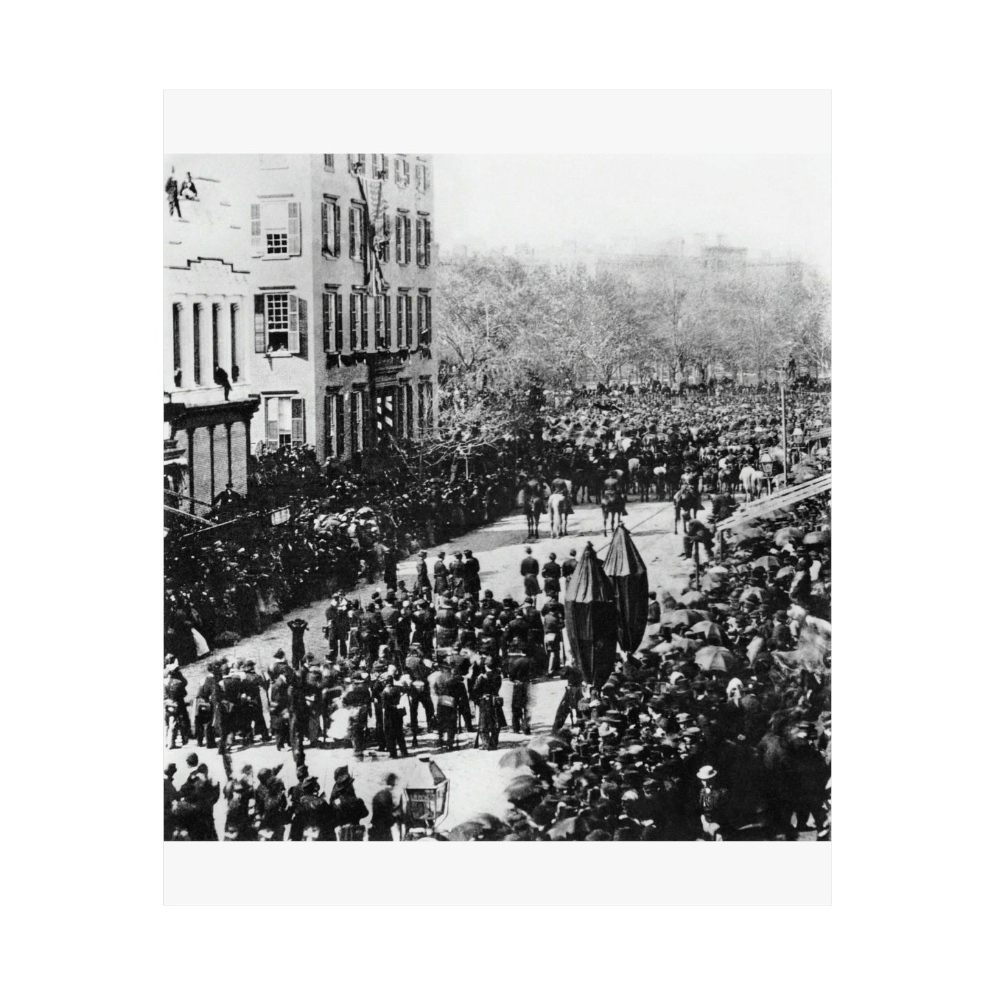 Lincoln Funeral Procession Roosevelt Mansion Broadway High Quality Matte Wall Art Poster for Home, Office, Classroom