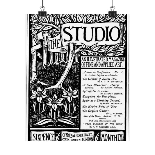 Aubrey Beardsley - Thestudiomagazinefirstcover High Quality Matte Wall Art Poster for Home, Office, Classroom