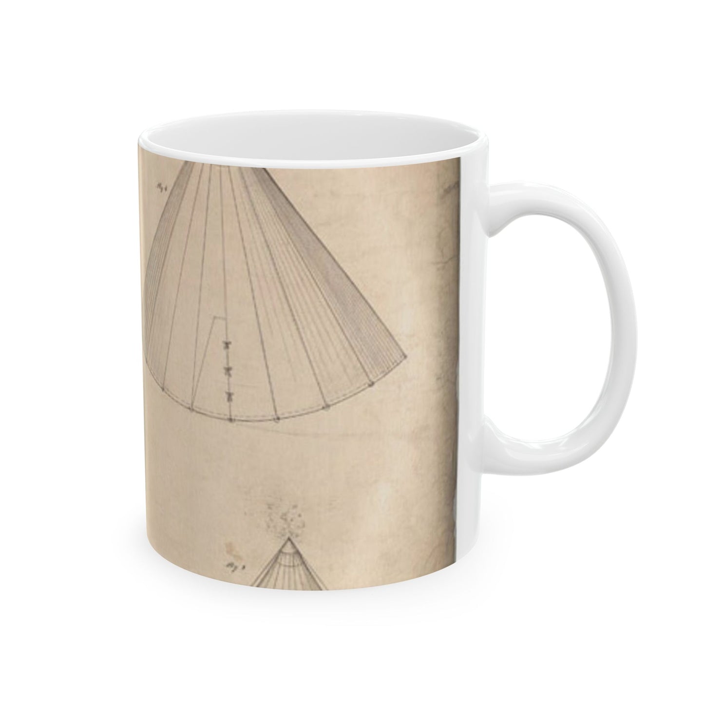 Patent drawing - Drawing of Improvement in Tents Public domain  image Beautiful Novelty Ceramic Coffee Mug 11oz