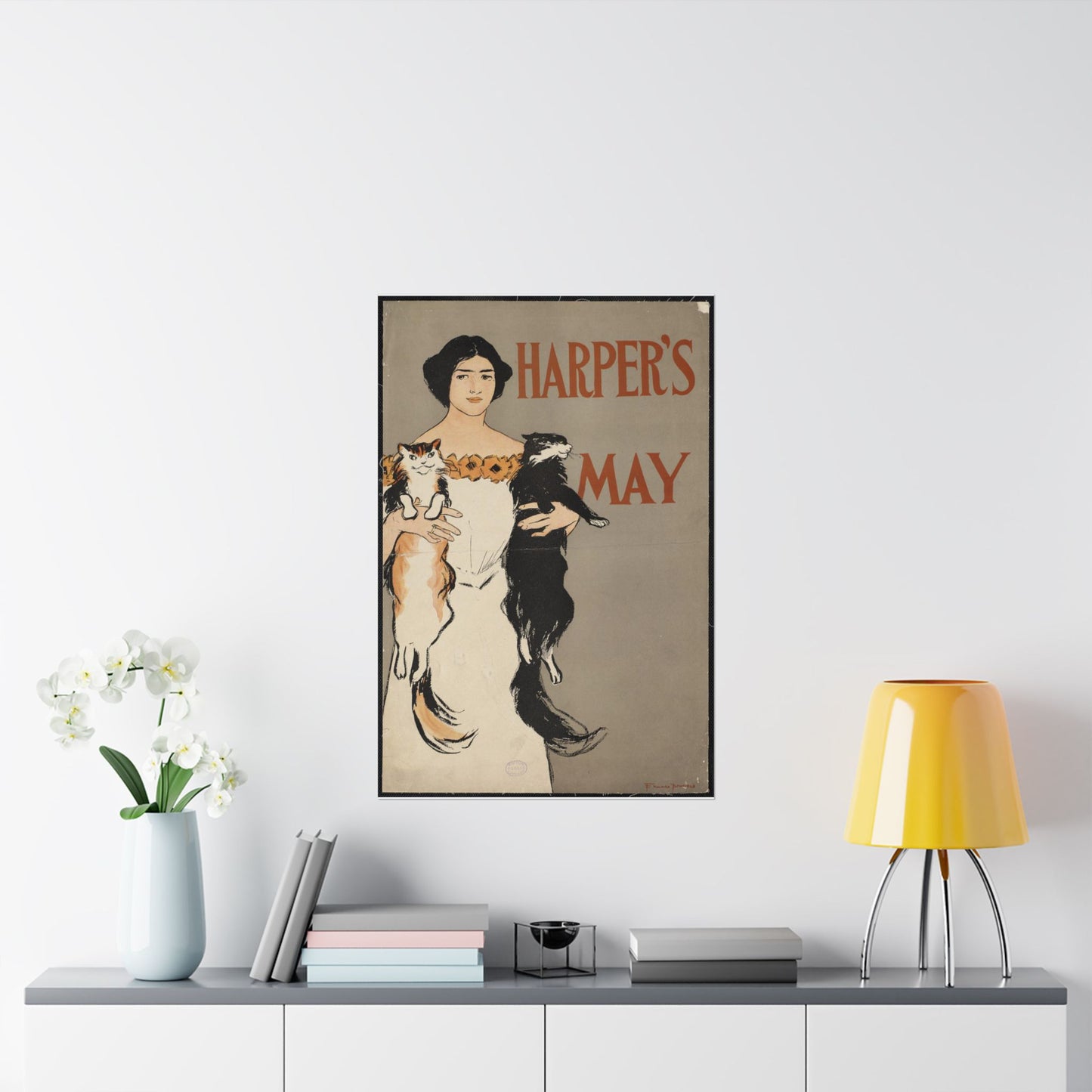 Edward Penfield - Harper's May, Art Nouveau Poster High Quality Matte Wall Art Poster for Home, Office, Classroom