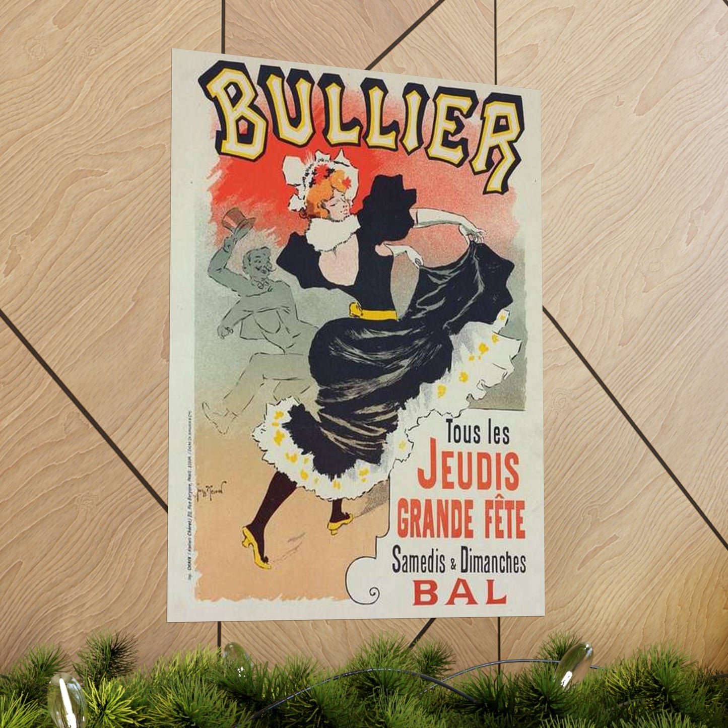 Affiche pour le "Bal Bullier".. Public domain reproduction. High Quality Matte Wall Art Poster for Home, Office, Classroom