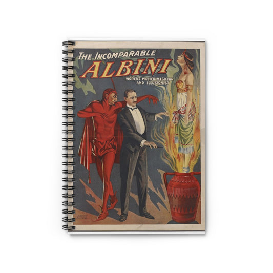 TheIncomperable Albini Theatrical Poster Spiral Bound Ruled Notebook with Printed Cover