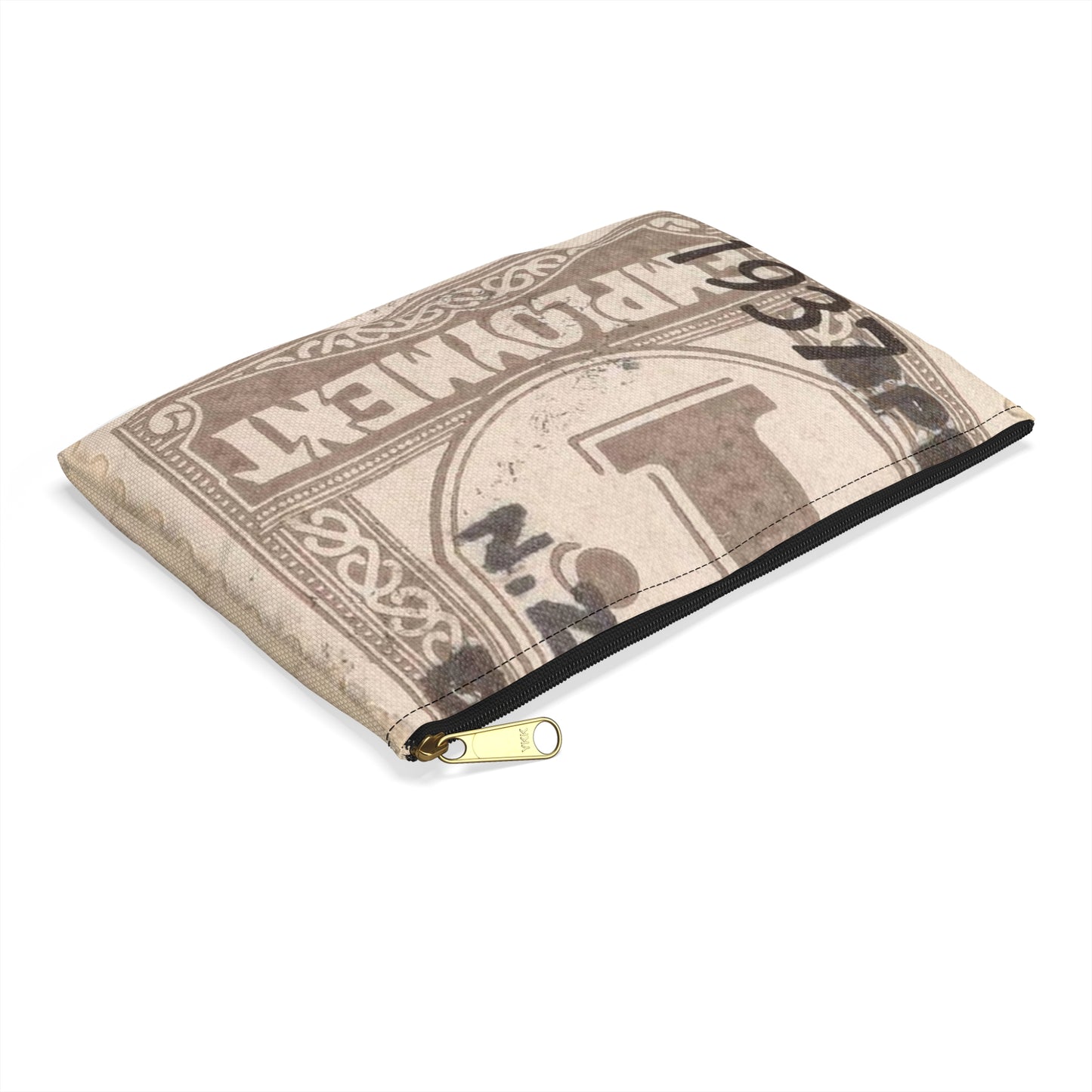 Block of one penny Unemployment Relief stamps overprinted '1937' and 'Specimen' Large Organizer Pouch with Black Zipper