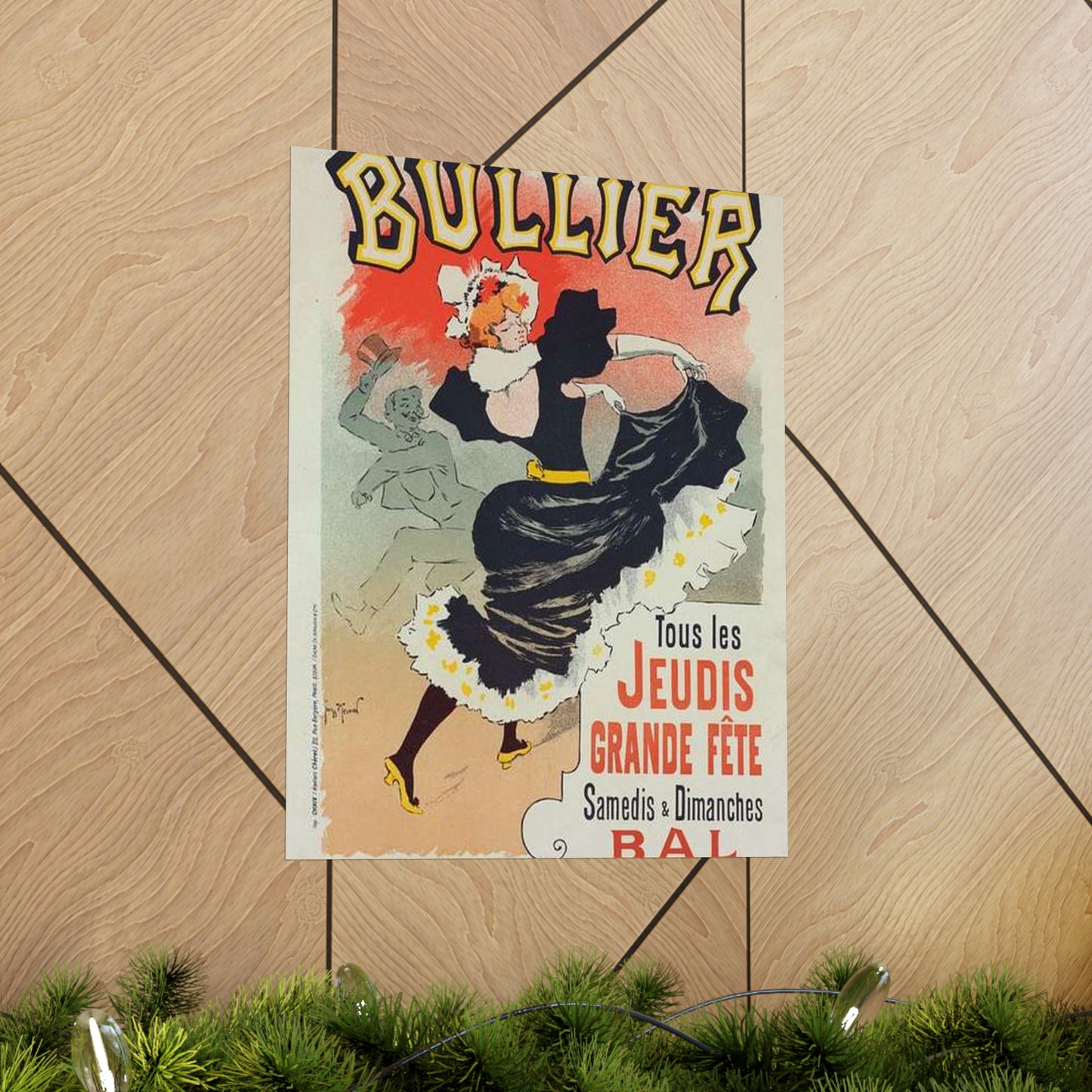 Affiche pour le "Bal Bullier".. Public domain reproduction. High Quality Matte Wall Art Poster for Home, Office, Classroom