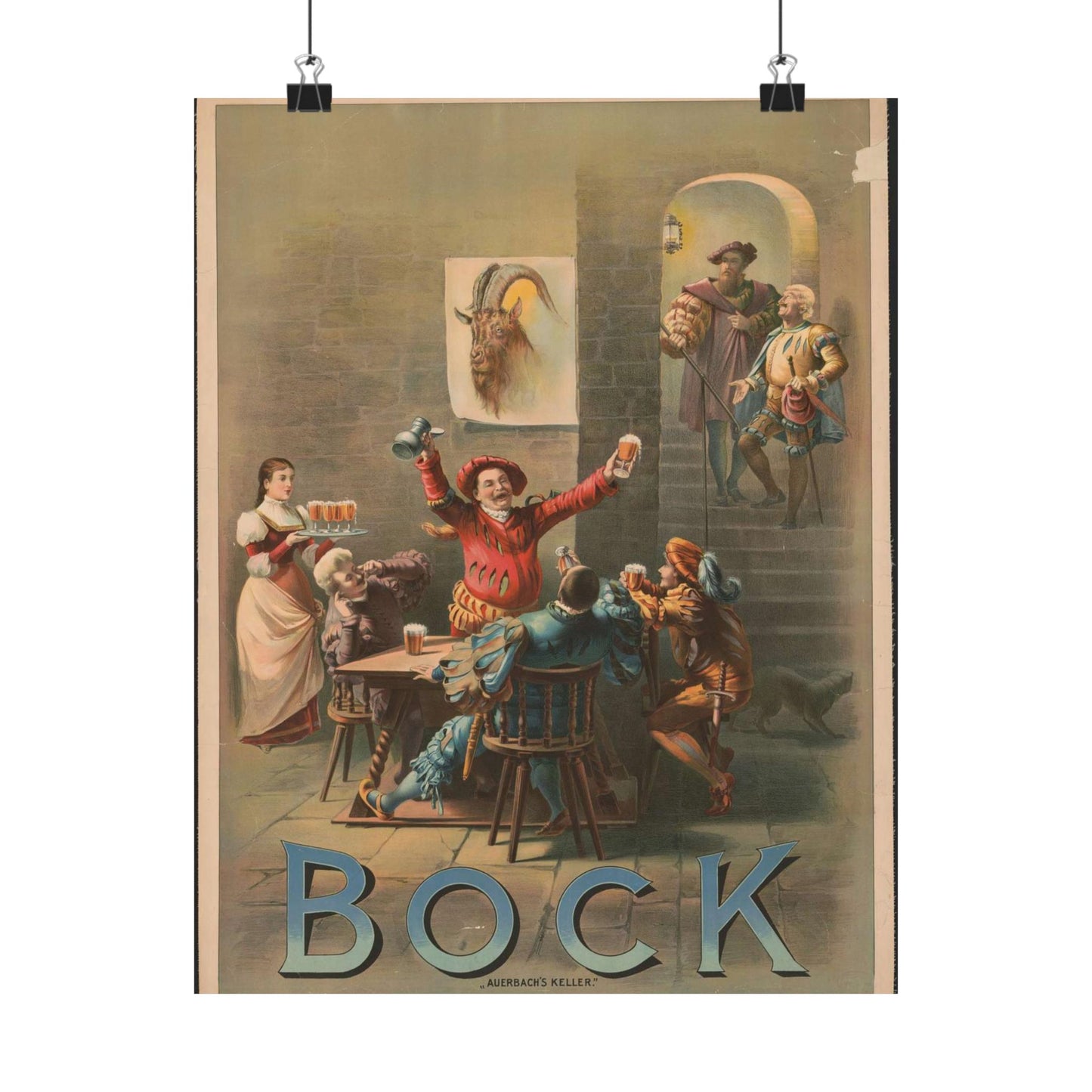 Bock, "Auerbach's keller" - Print, Library of Congress collection High Quality Matte Wall Art Poster for Home, Office, Classroom