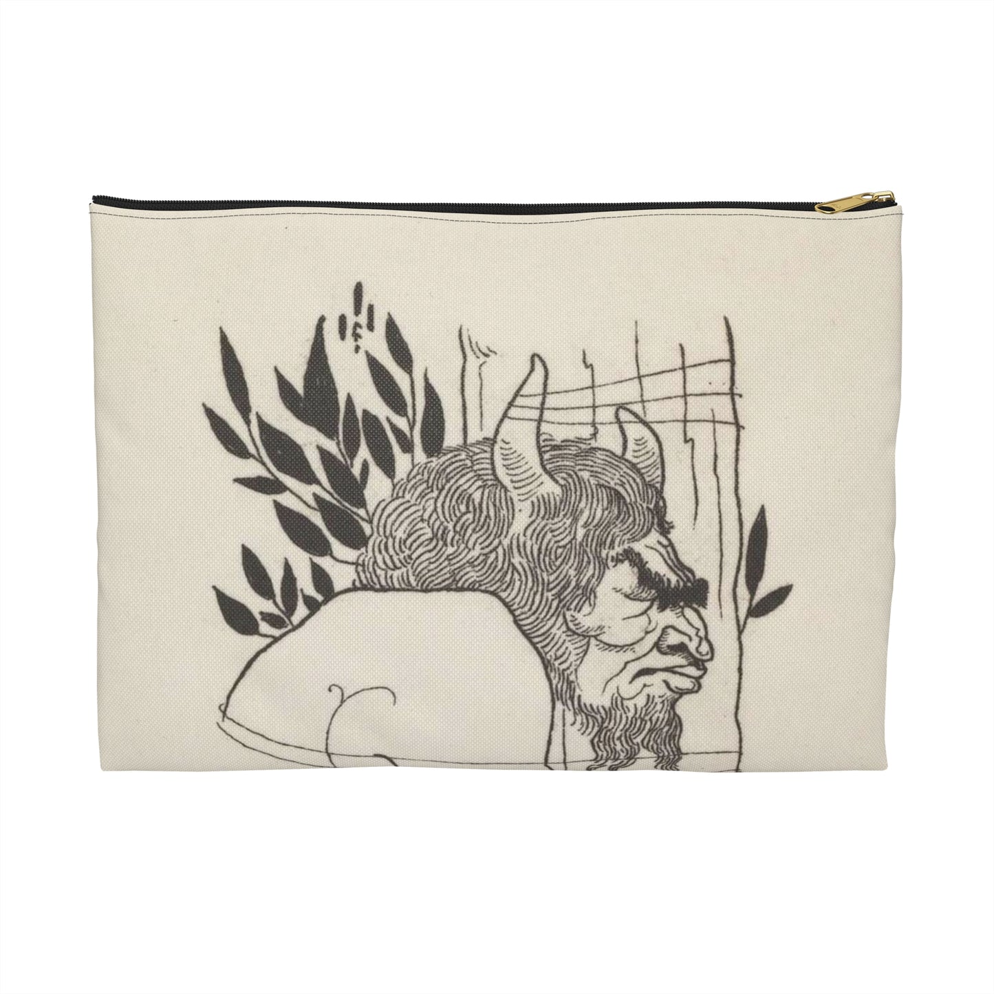 Grotesques by Aubrey Beardsley. Facsimile Platinum Prints by Frederick H. Evans from the Twelve Original Drawings in His Collection with a Portrait Frontispiece MET DP366708 Large Organizer Pouch with Black Zipper