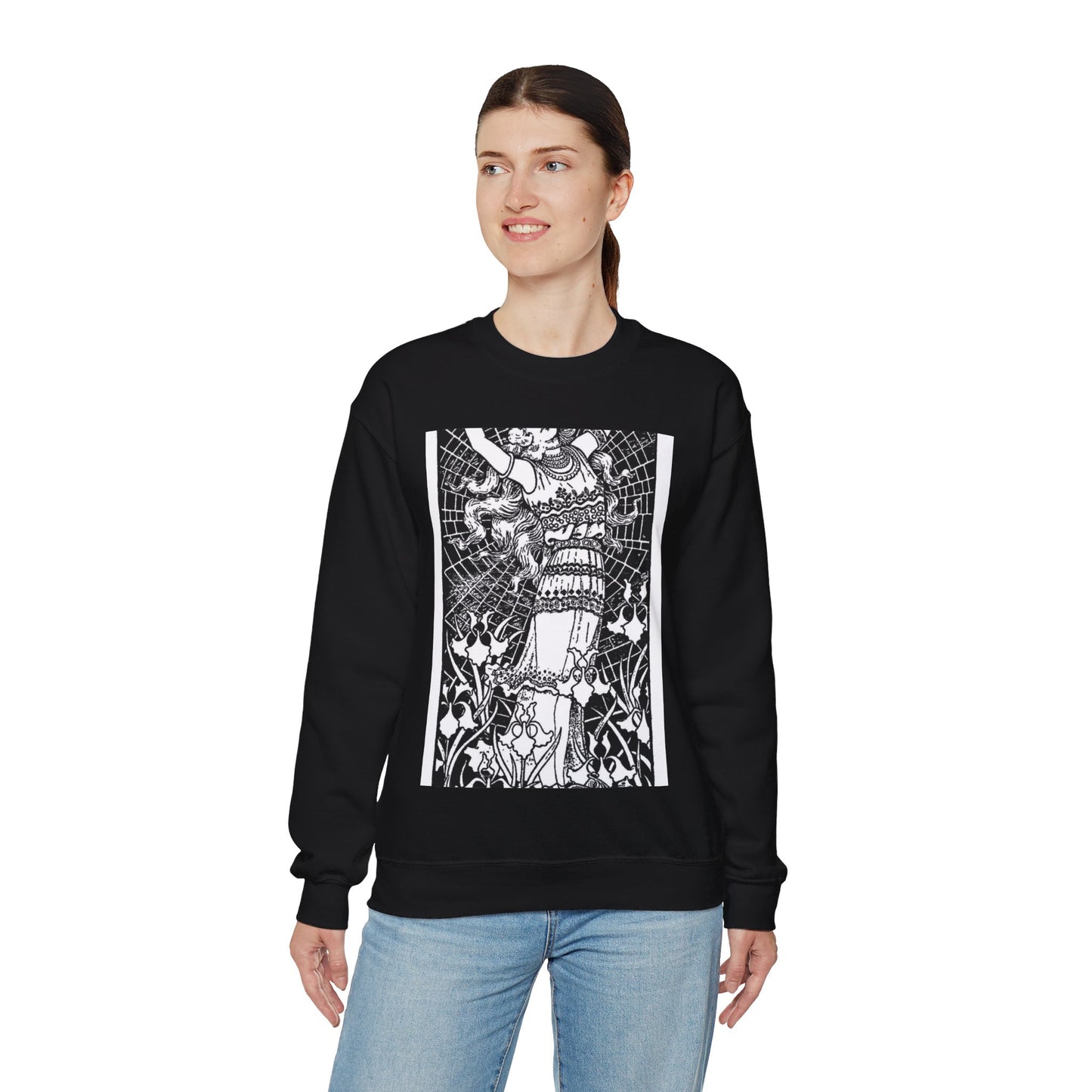 Liane de Pougy by Paul Berthon - Art nouveau public domain poster Black Heavy Blend Adult Crew Neck SweatShirt