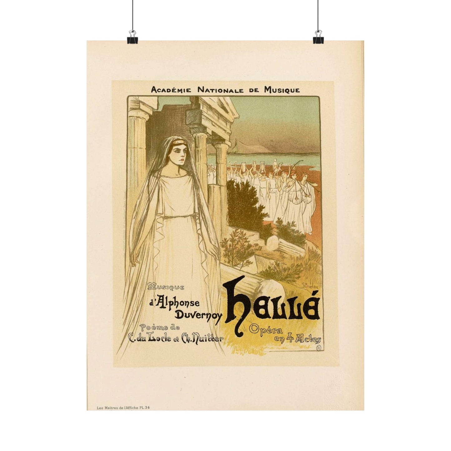 Maîtres de l'affiche V 1 - Pl 34 - Steinlen High Quality Matte Wall Art Poster for Home, Office, Classroom