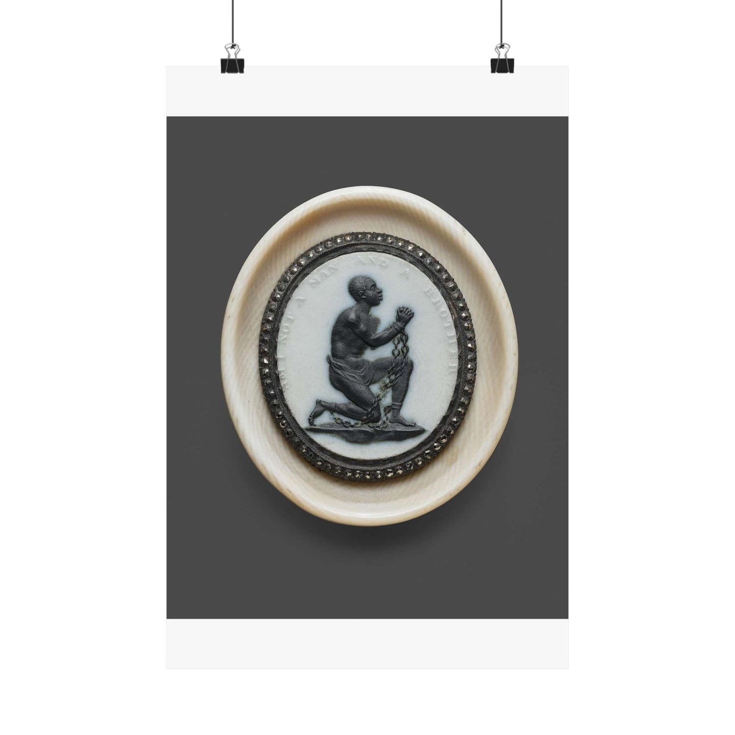 Anti-Slavery Medallion, Wedgwood porcelain manufactory, England High Quality Matte Wall Art Poster for Home, Office, Classroom