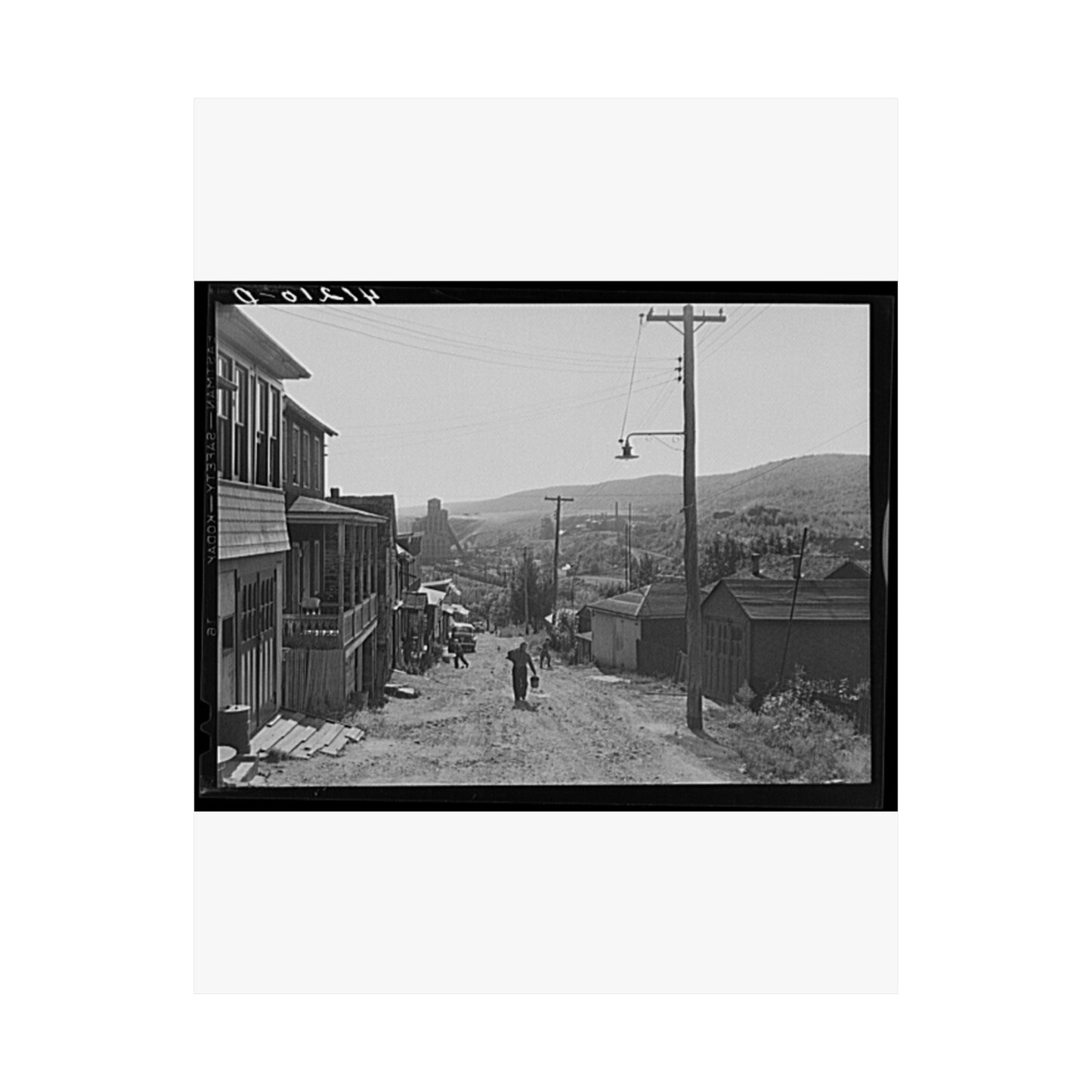 Street scene in the mining town of Lansford, Pennsylvania High Quality Matte Wall Art Poster for Home, Office, Classroom