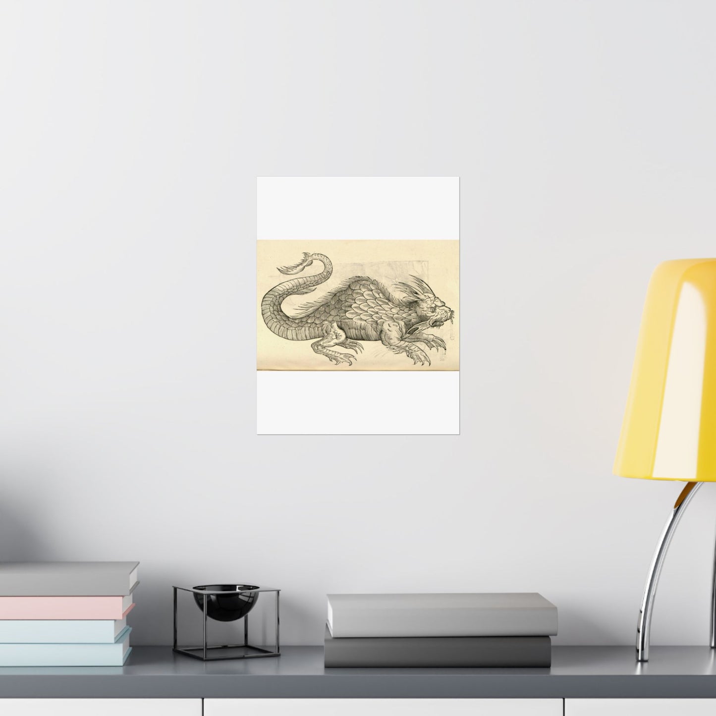 Orobonis Piscis effigies - Public domain portrait drawing  High Quality Matte Wall Art Poster for Home, Office, Classroom