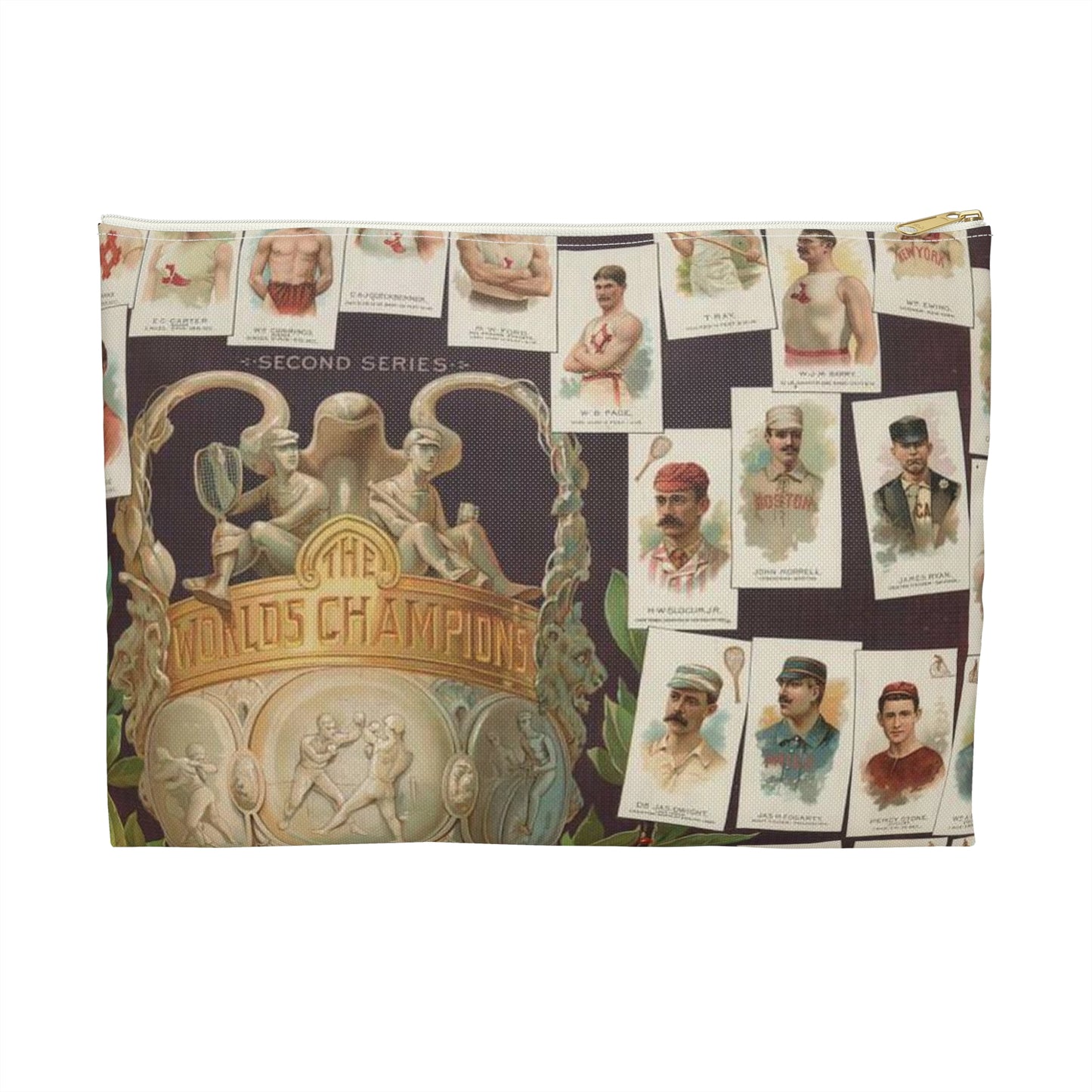 Allen & Ginter. Richmond, Virginia Richmond straight cut no. 1 cigarettes Virginia brights. The worlds champions second series Large Organizer Pouch with Black Zipper