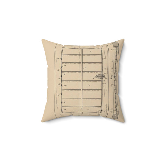 Patent Drawing of Engine - for a Window Blind Public domain  image Decorative Accent Square Pillow