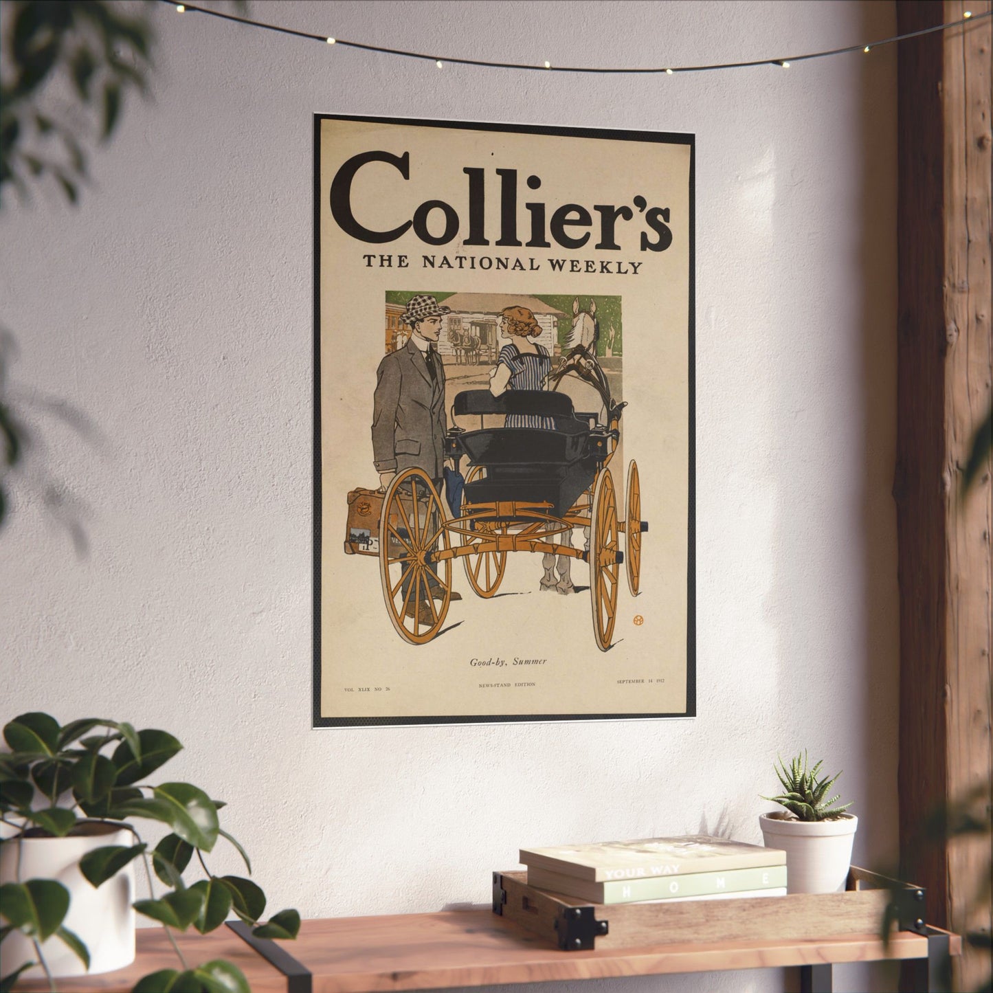 Collier's, the national weekly. Good-by, summer. High Quality Matte Wall Art Poster for Home, Office, Classroom