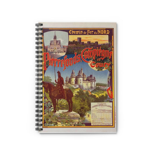 Affiche pour la Cie du Nord : "Pierrefonds". Spiral Bound Ruled Notebook with Printed Cover