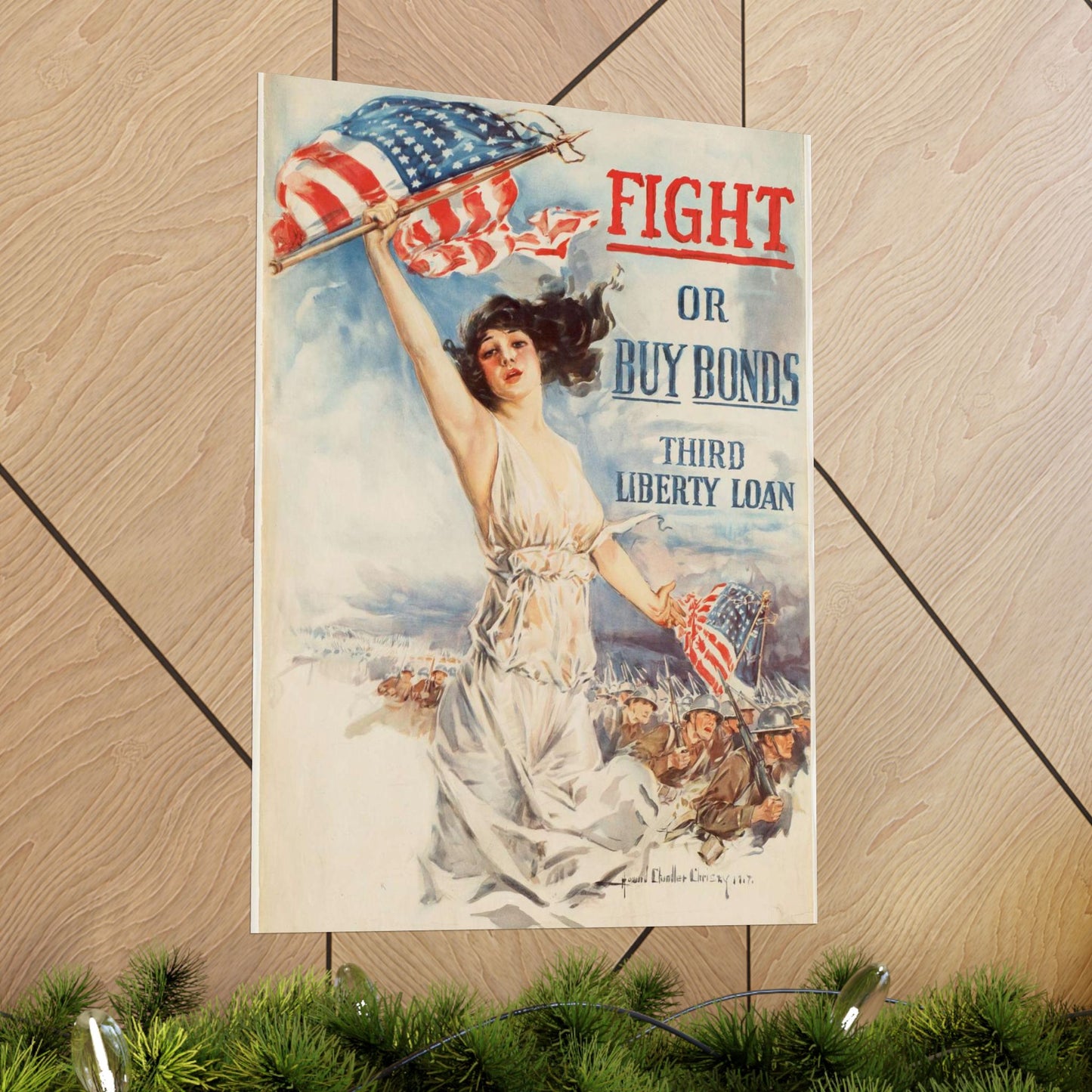 Fight or buy bonds. Third Liberty Loan High Quality Matte Wall Art Poster for Home, Office, Classroom