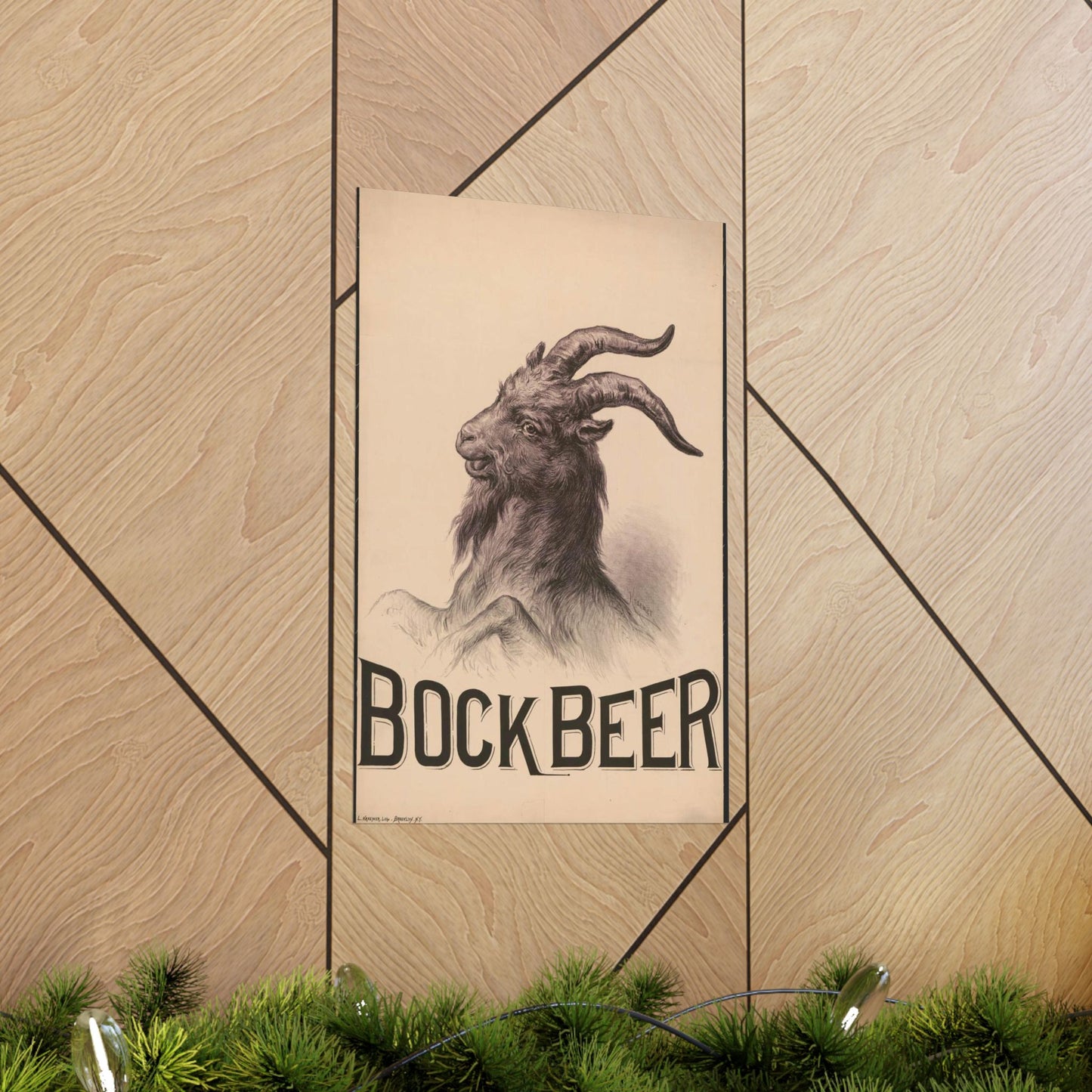 Bock Beer - Print, Library of Congress collection High Quality Matte Wall Art Poster for Home, Office, Classroom