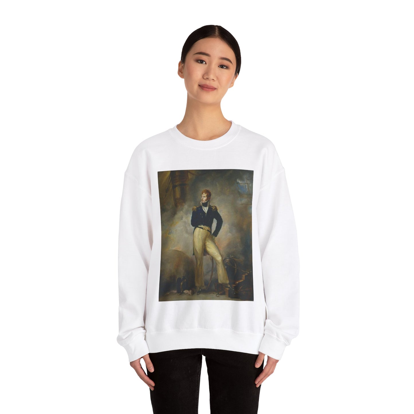 Lord Cochrane 1807 - Public domain  painting White Heavy Blend Adult Crew Neck SweatShirt