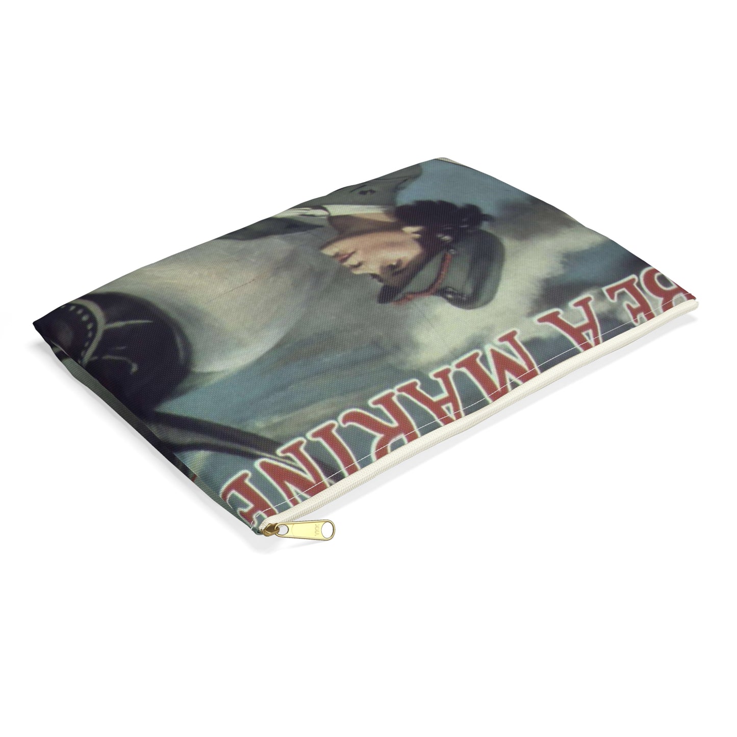 "Be a Marine-Free a Marine to Fight" - NARA - 513679 Large Organizer Pouch with Black Zipper