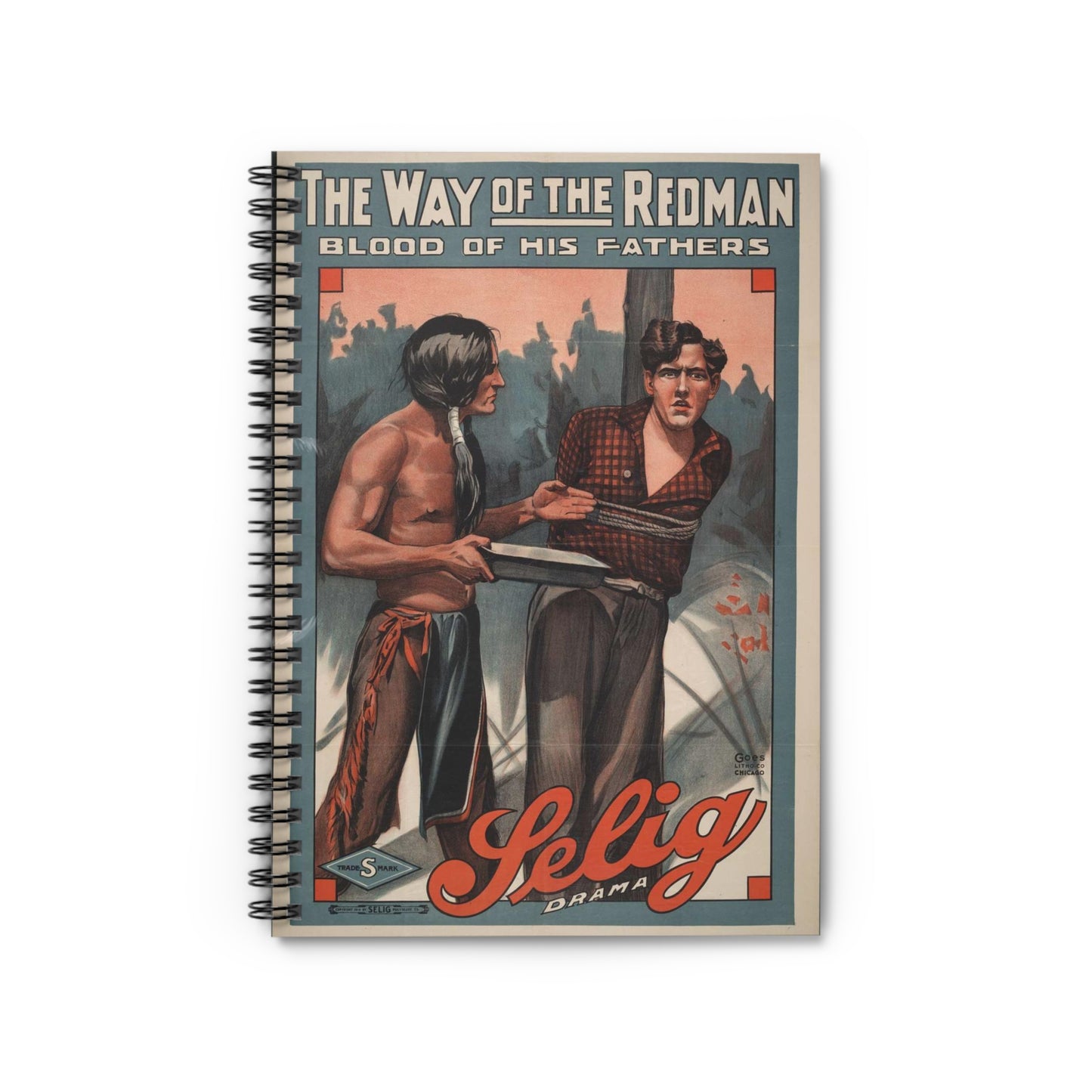 The way of the redman Blood of his fathers. Spiral Bound Ruled Notebook with Printed Cover