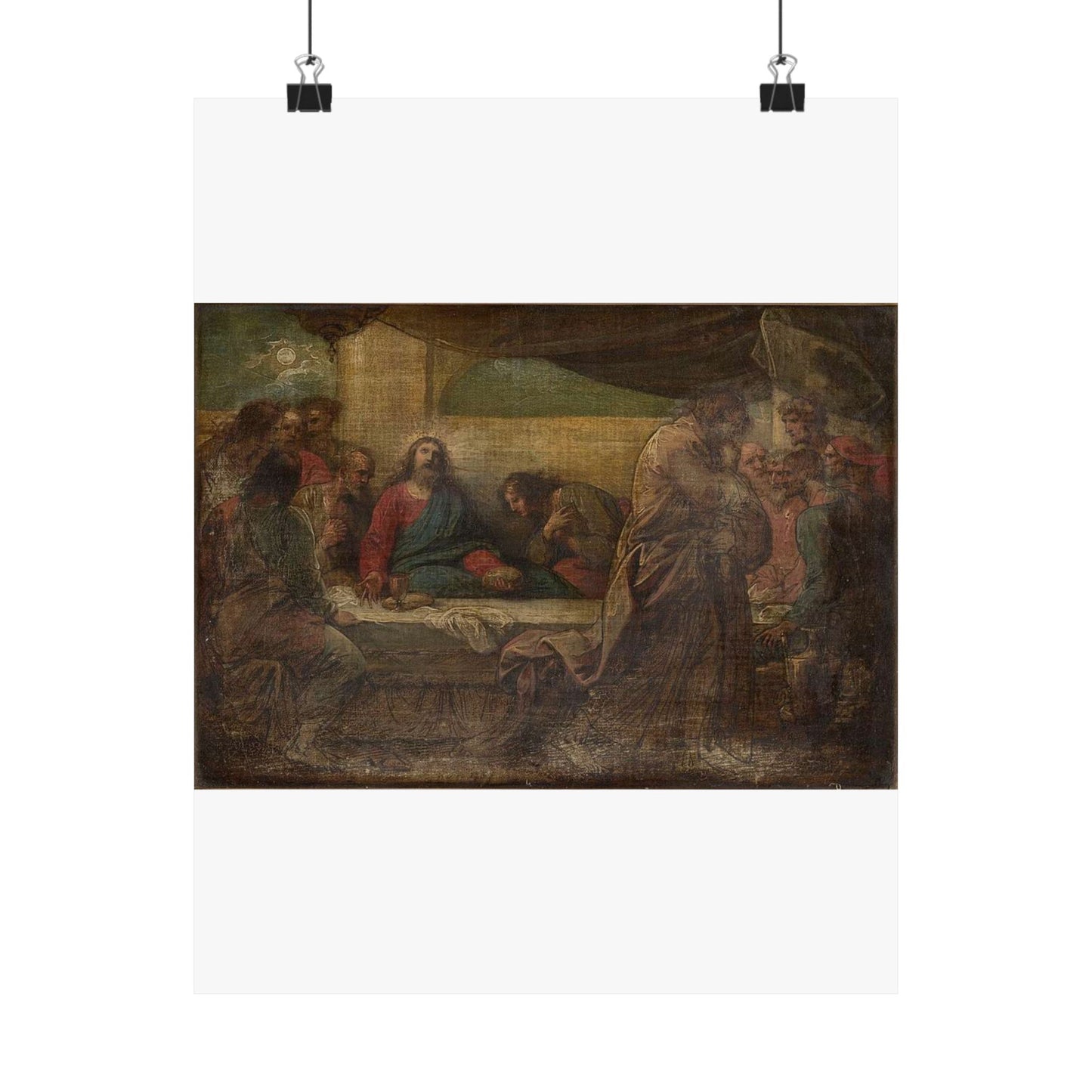 Second Sketch for The Last Supper by Benjamin West 1786 High Quality Matte Wall Art Poster for Home, Office, Classroom