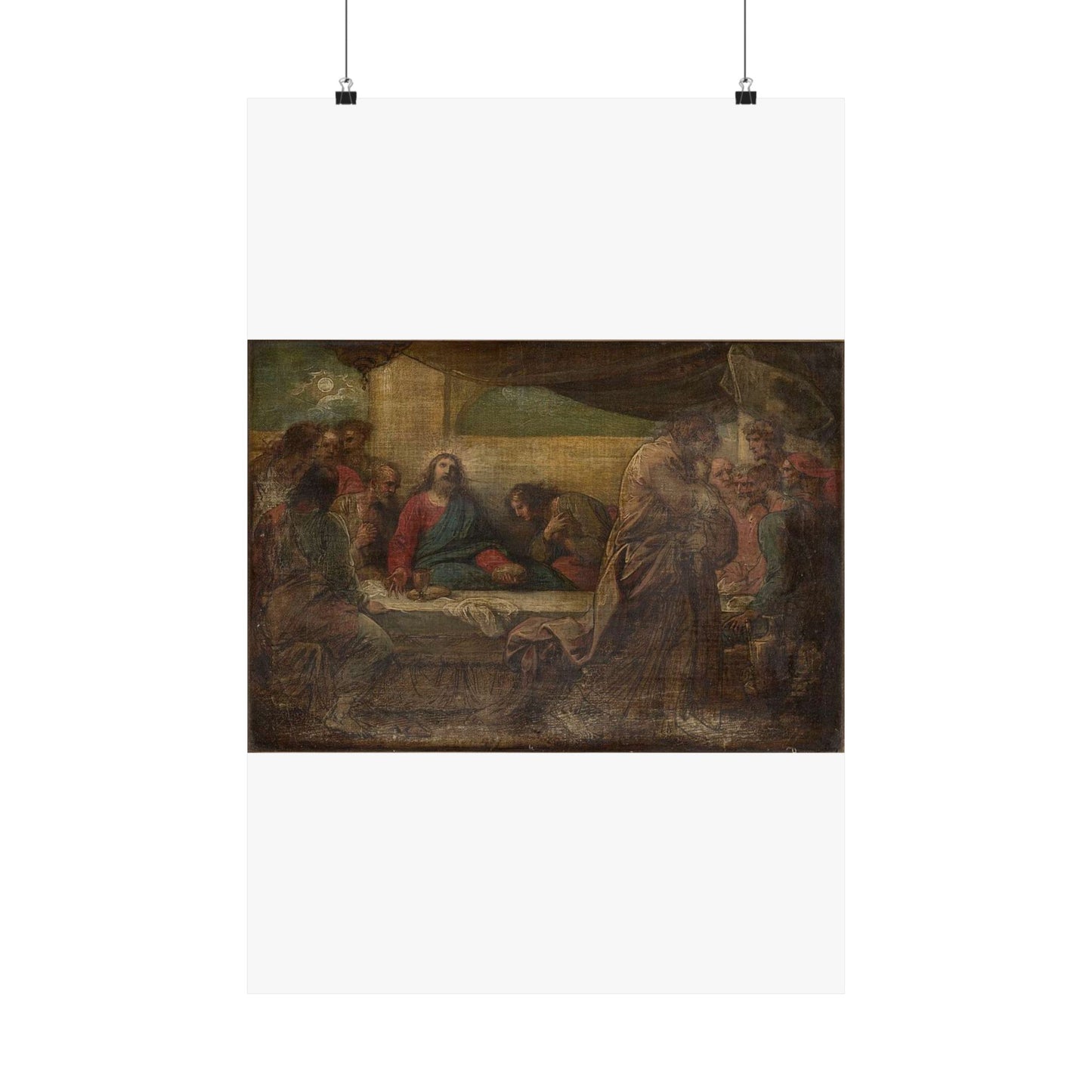 Second Sketch for The Last Supper by Benjamin West 1786 High Quality Matte Wall Art Poster for Home, Office, Classroom