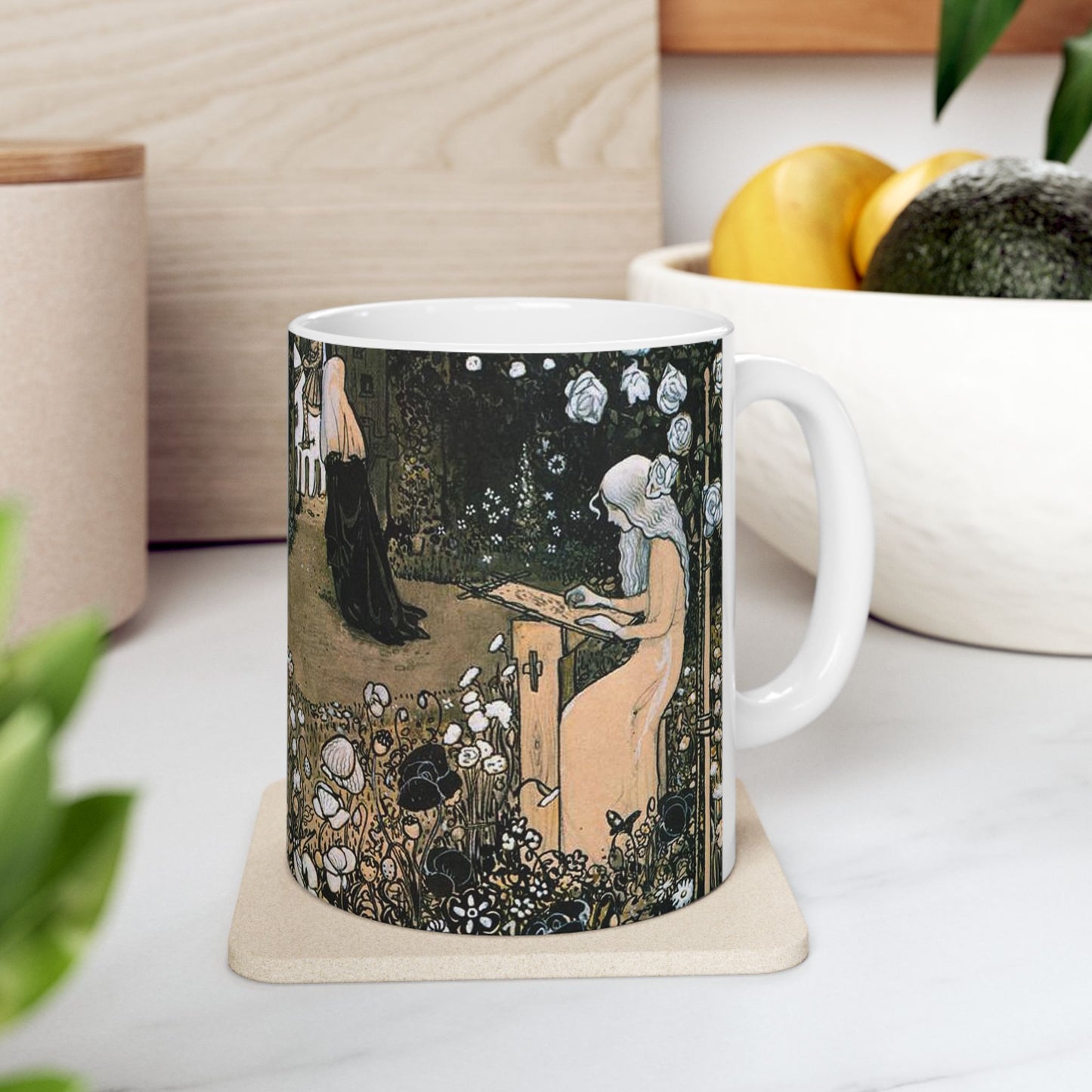 Jolantha 2 by John Bauer 1907 - Drawing. Public domain image. Beautiful Novelty Ceramic Coffee Mug 11oz