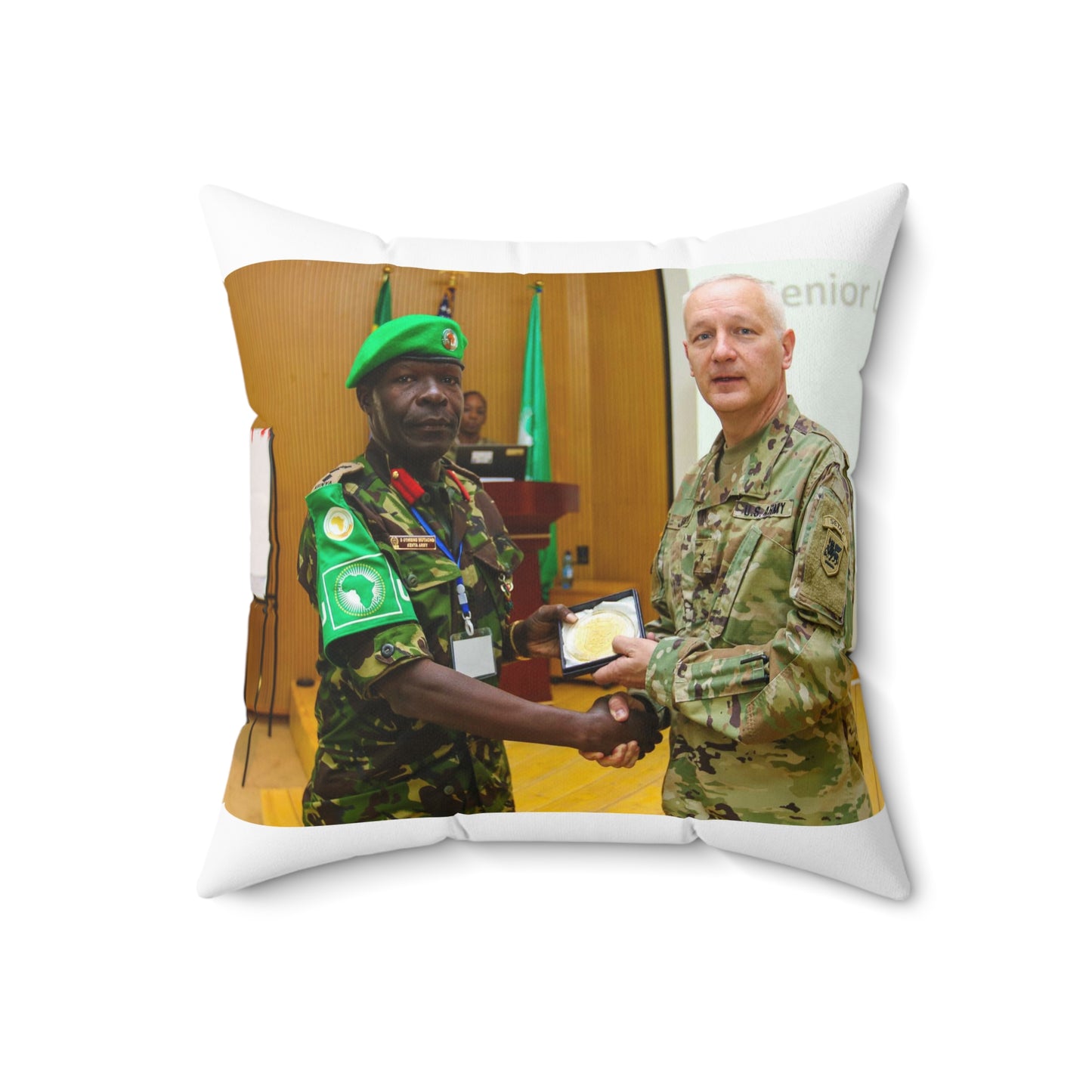 Brig. Gen. Jon Jensen, U.S. Army Africa deputy commander, Decorative Accent Square Pillow