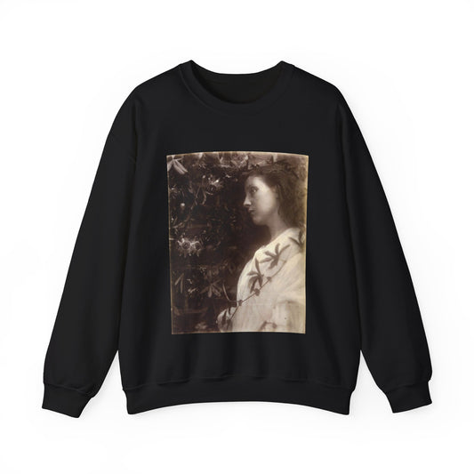 Maud, by Julia Margaret Cameron Black Heavy Blend Adult Crew Neck SweatShirt