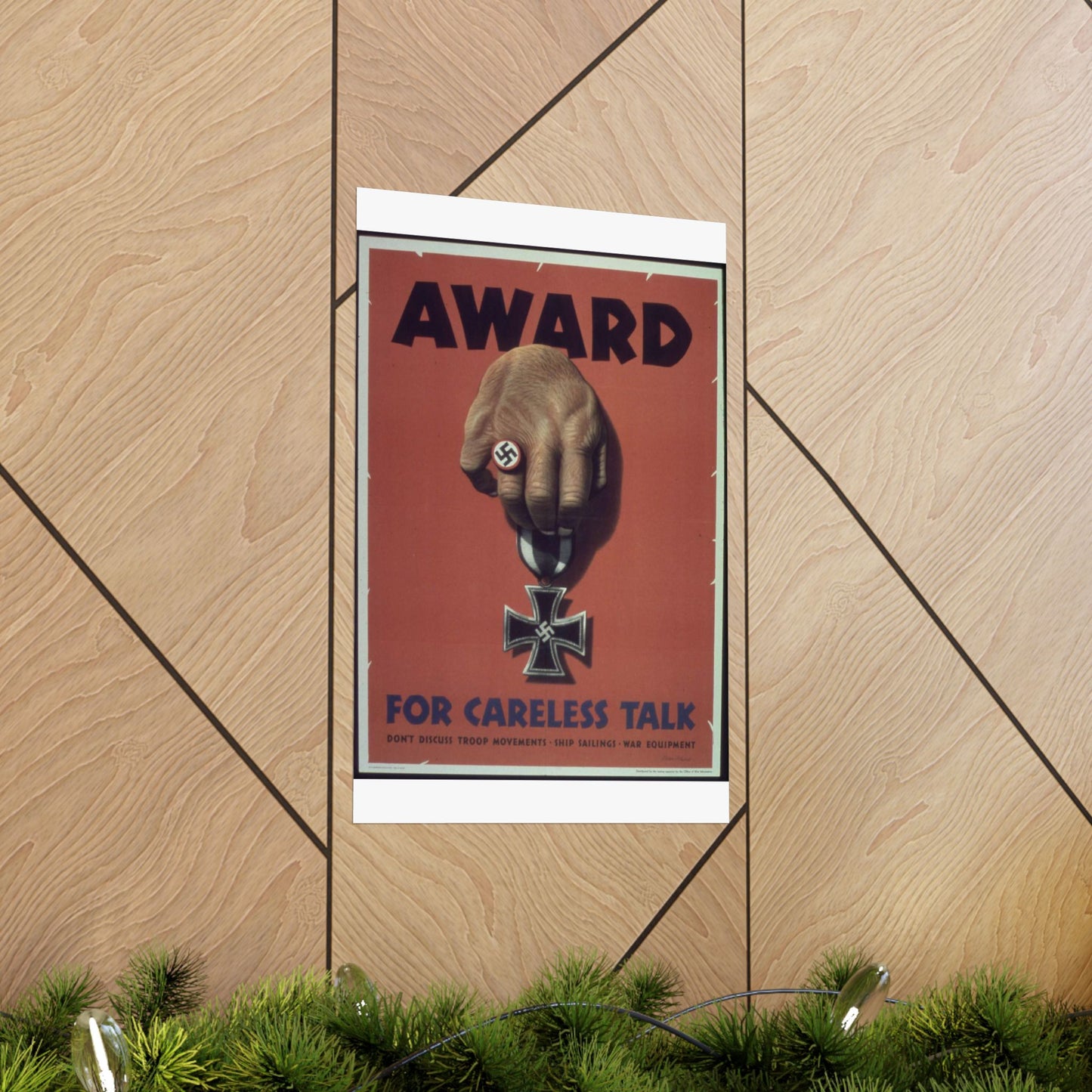 "Award for careless talk" - NARA - 513602 High Quality Matte Wall Art Poster for Home, Office, Classroom