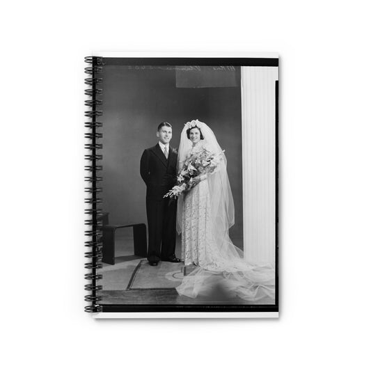 Atkins-Plummer wedding: the bride and groom Spiral Bound Ruled Notebook with Printed Cover