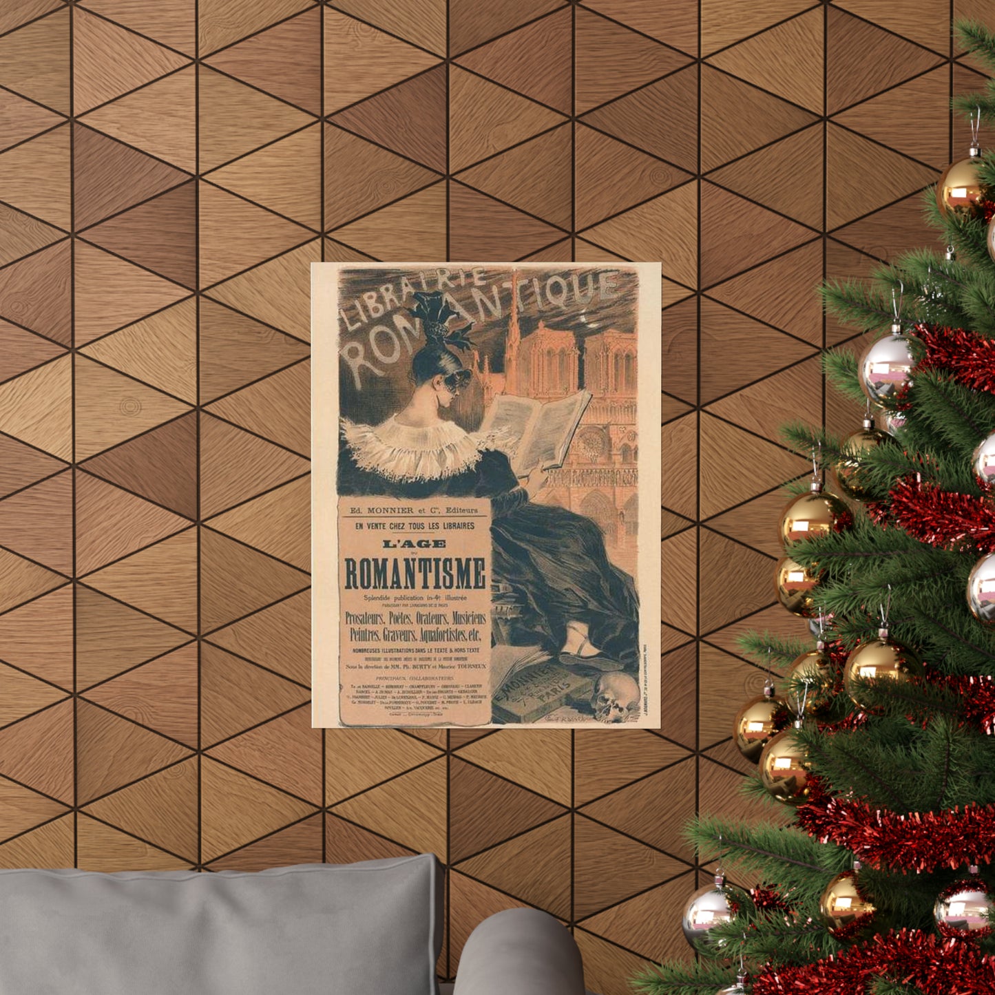Affiche pour la "Librairie Romantique". High Quality Matte Wall Art Poster for Home, Office, Classroom