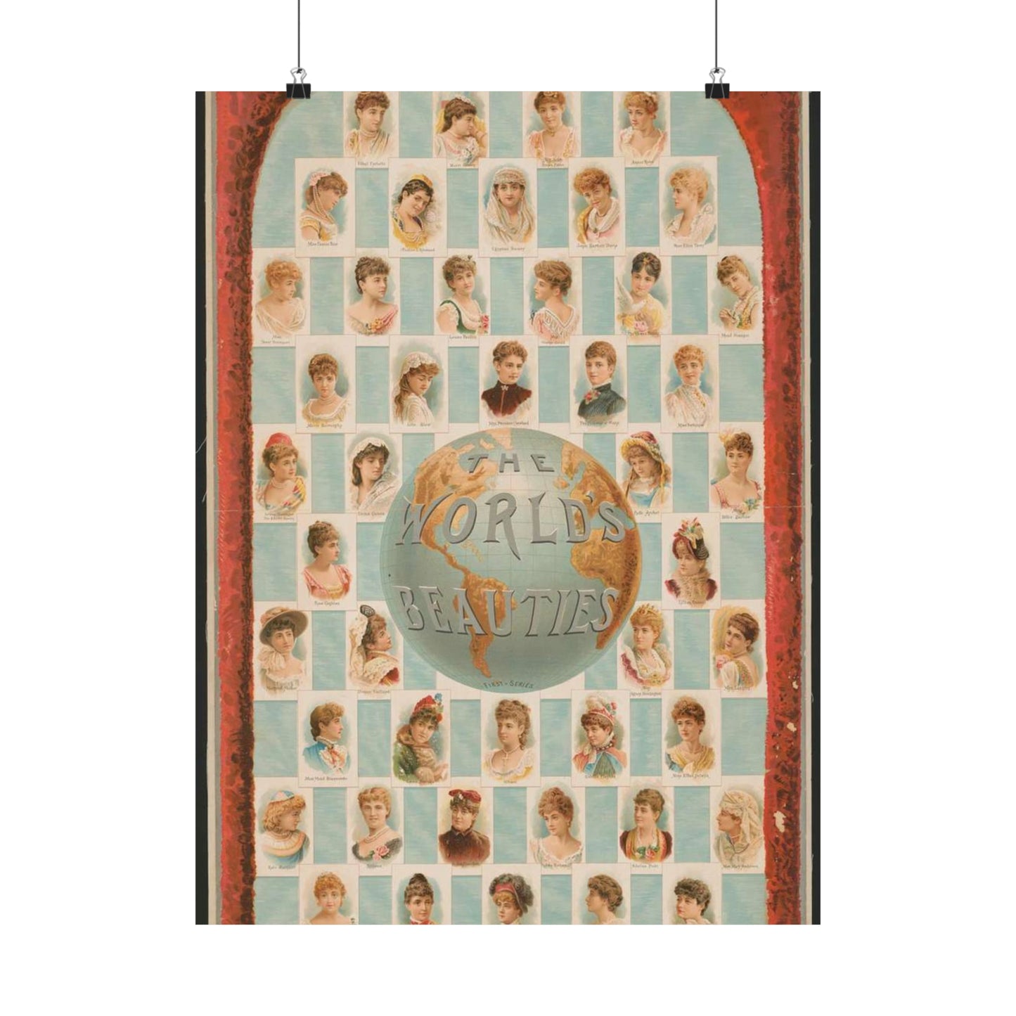 The world's beauties, first-series, Allen & Ginter, manufacturers of cigarettes, Richmond, Virginia High Quality Matte Wall Art Poster for Home, Office, Classroom