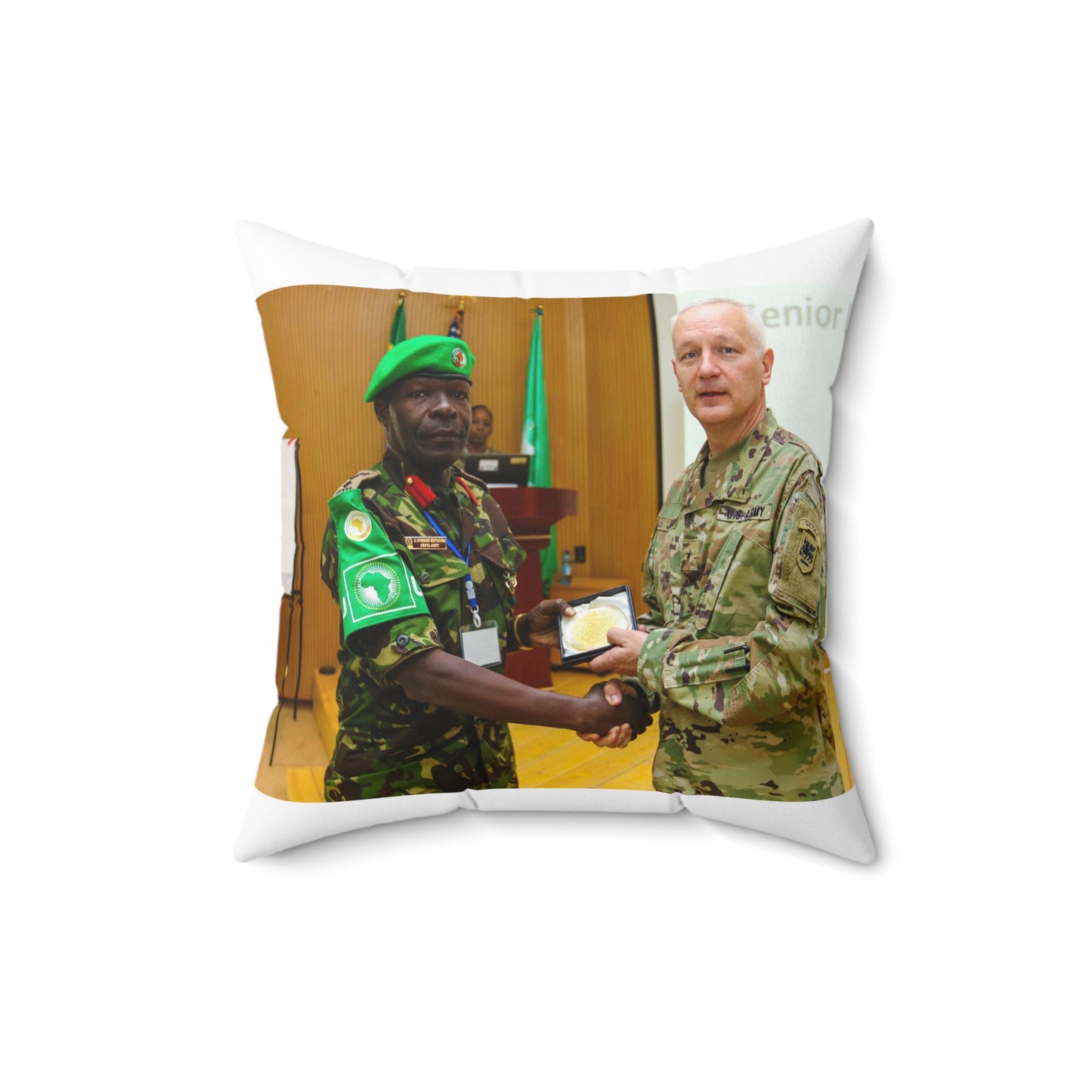 Brig. Gen. Jon Jensen, U.S. Army Africa deputy commander, Decorative Accent Square Pillow