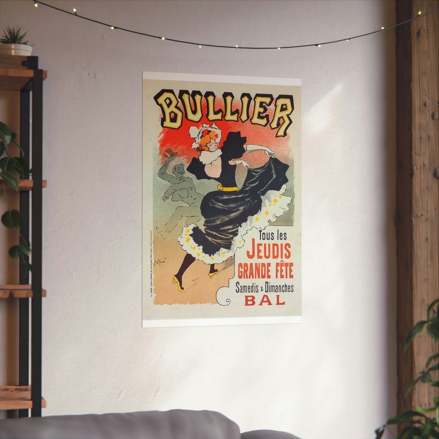 Affiche pour le "Bal Bullier".. Public domain reproduction. High Quality Matte Wall Art Poster for Home, Office, Classroom