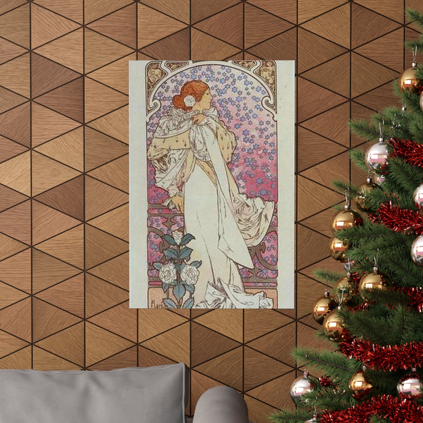 Affiche pour le Théâtre de la Renaissance, "la Dame aux Camélias". High Quality Matte Wall Art Poster for Home, Office, Classroom