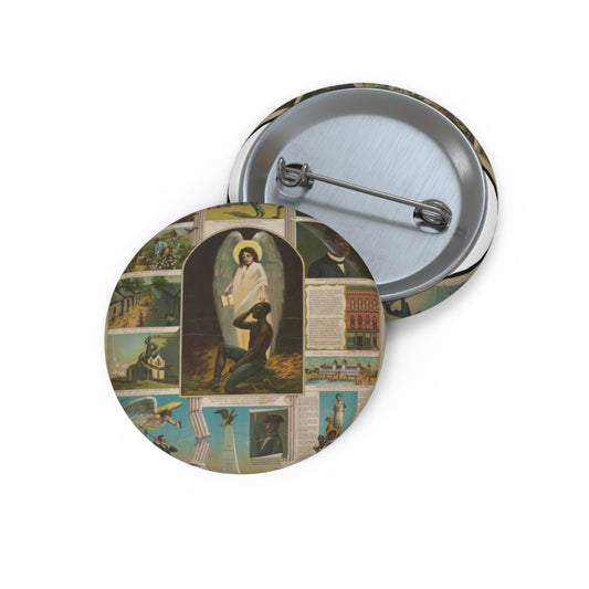 Afro-American Monument - Print, Library of Congress collection Pin Buttons with Crisp Design