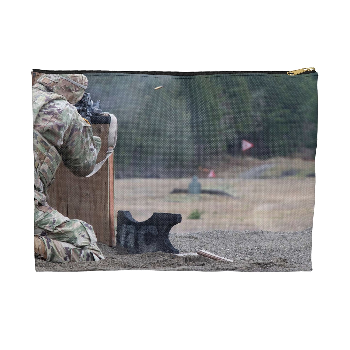 U.S. Army soldier Cpl. Ian Villoldo assigned to Charlie Large Organizer Pouch with Black Zipper