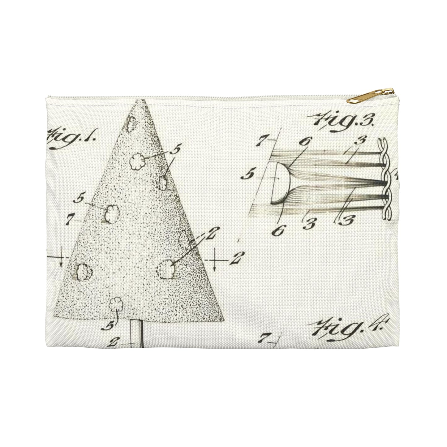 Patent Case File No. 2,149,968, Artificial Christmas Tree, Inventor(s)- Phillip Kraz and Albert P. Schmid. - DPLA - 73deecf248cfb1b098134e42a6ed4bcf (page 7) Large Organizer Pouch with Black Zipper