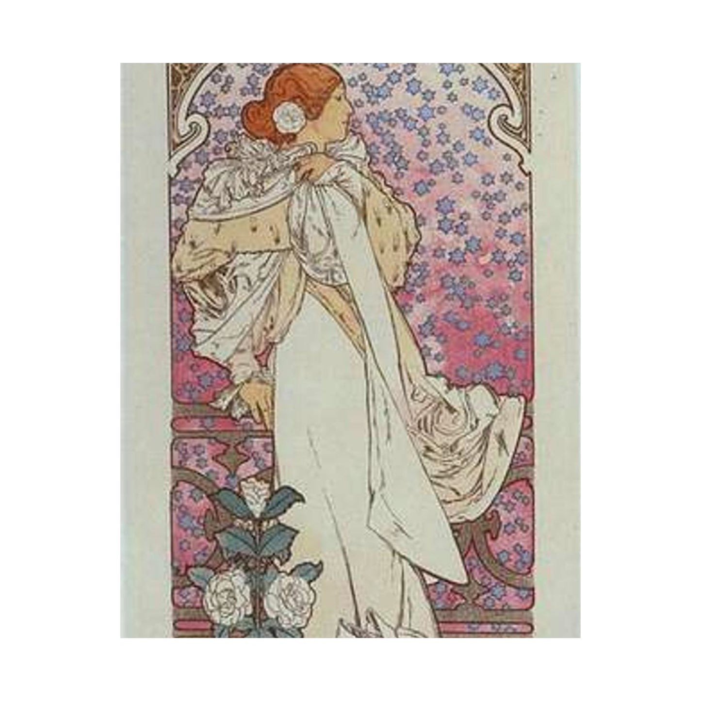 Affiche pour le Théâtre de la Renaissance, "la Dame aux Camélias". High Quality Matte Wall Art Poster for Home, Office, Classroom