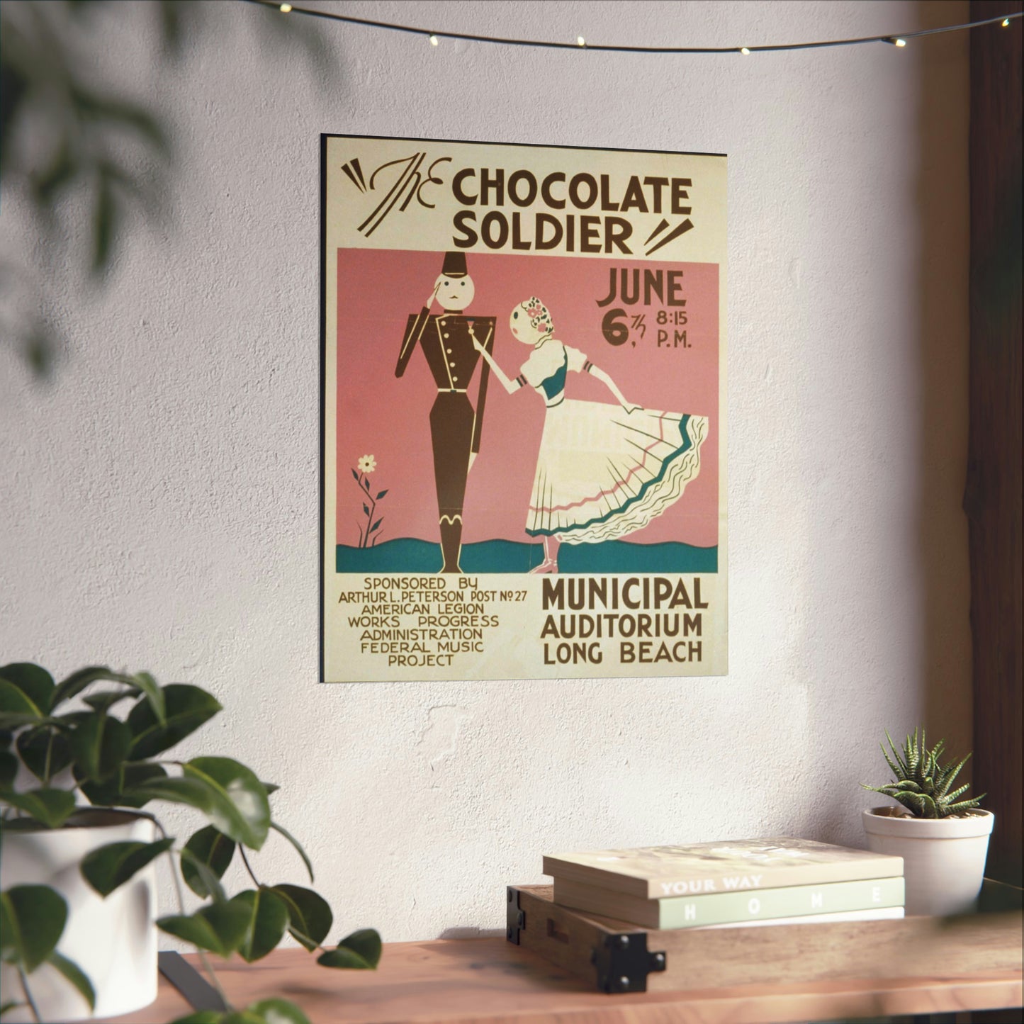 "The chocolate soldier" - WPA poster, Public domain, Library of Congress High Quality Matte Wall Art Poster for Home, Office, Classroom