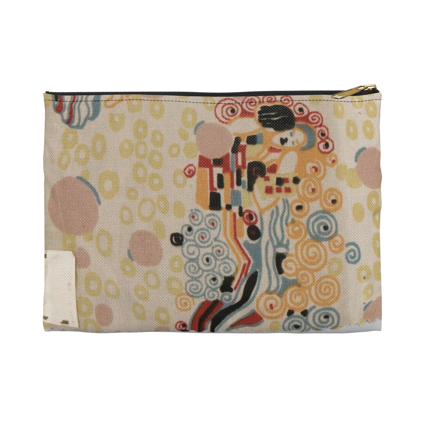 Textile sample - Public domain dedication image Large Organizer Pouch with Black Zipper