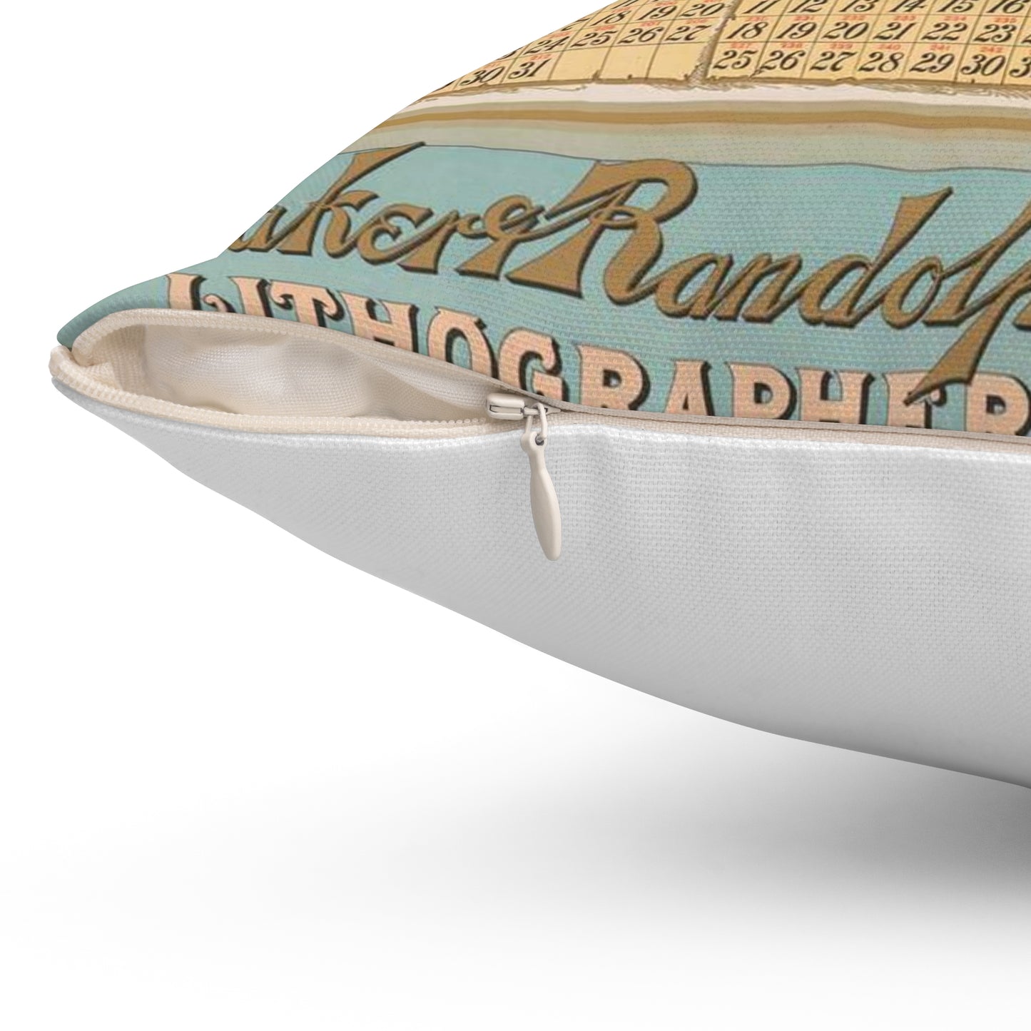 Barker & Randolph, lithographers, printers, binders and black book makers Decorative Accent Square Pillow