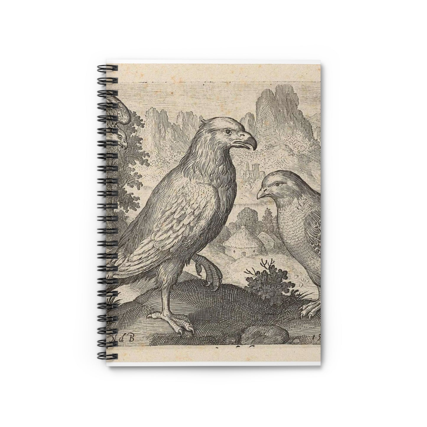 Abraham de Bruyn - Arend en andere roofvogels Spiral Bound Ruled Notebook with Printed Cover