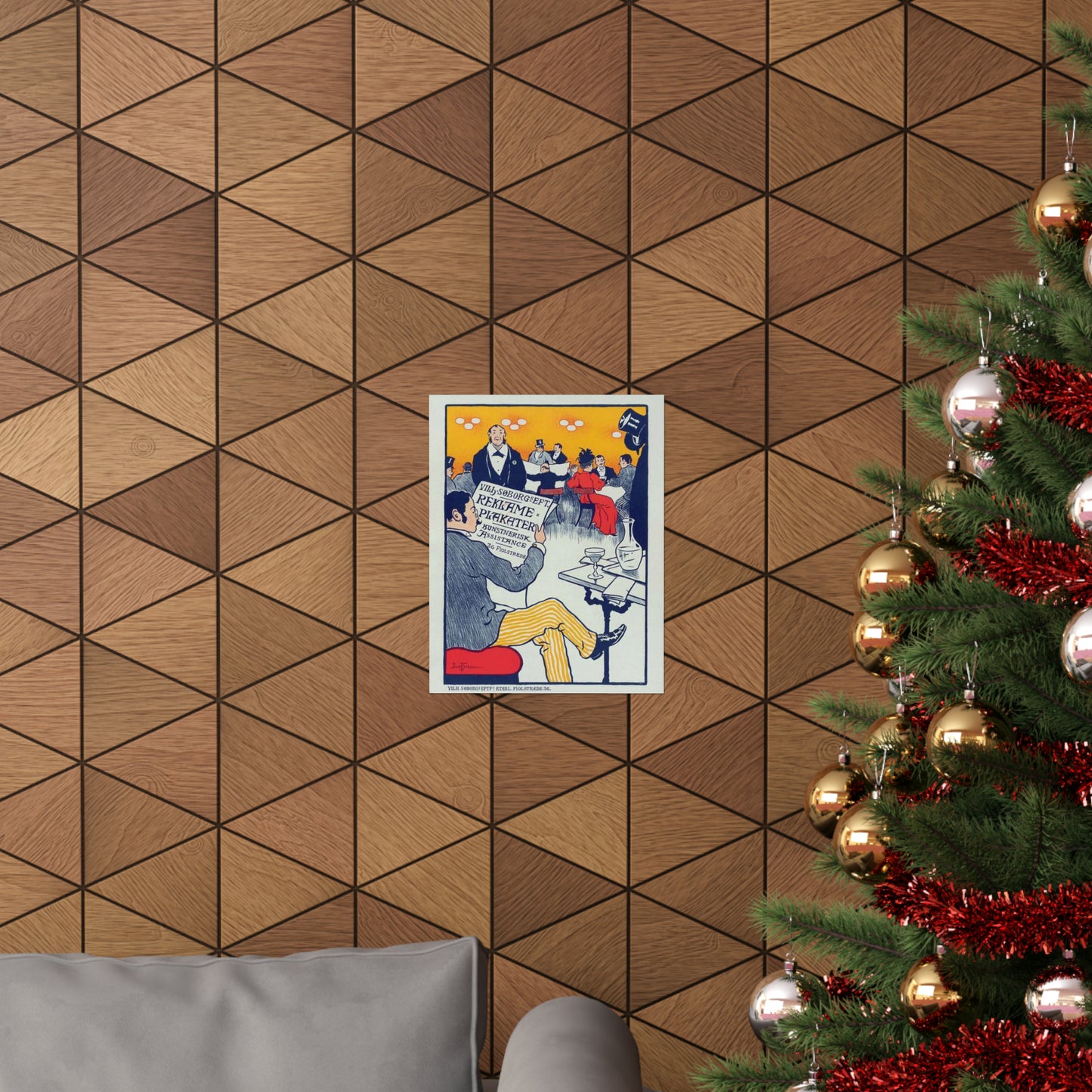 Affiche danoise pour les "Affiches artistiques Wilh. Söborg". High Quality Matte Wall Art Poster for Home, Office, Classroom