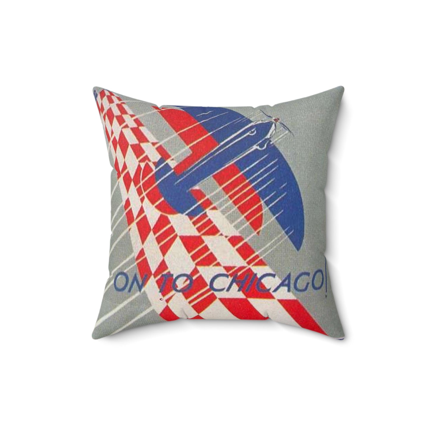 1930 National Air Race poster - Art Deco public domain image Decorative Accent Square Pillow