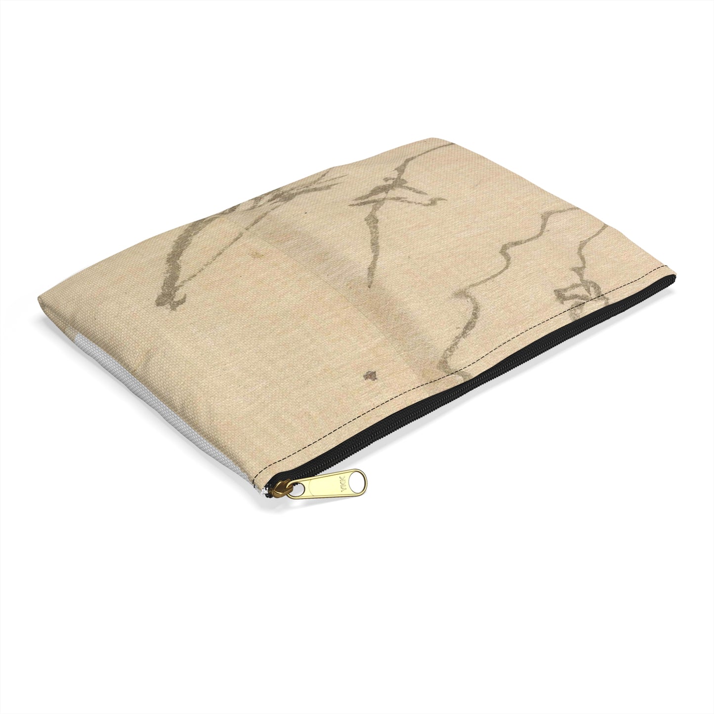Schetsblad met roeiboot, Hiroshige I Utagawa Large Organizer Pouch with Black Zipper